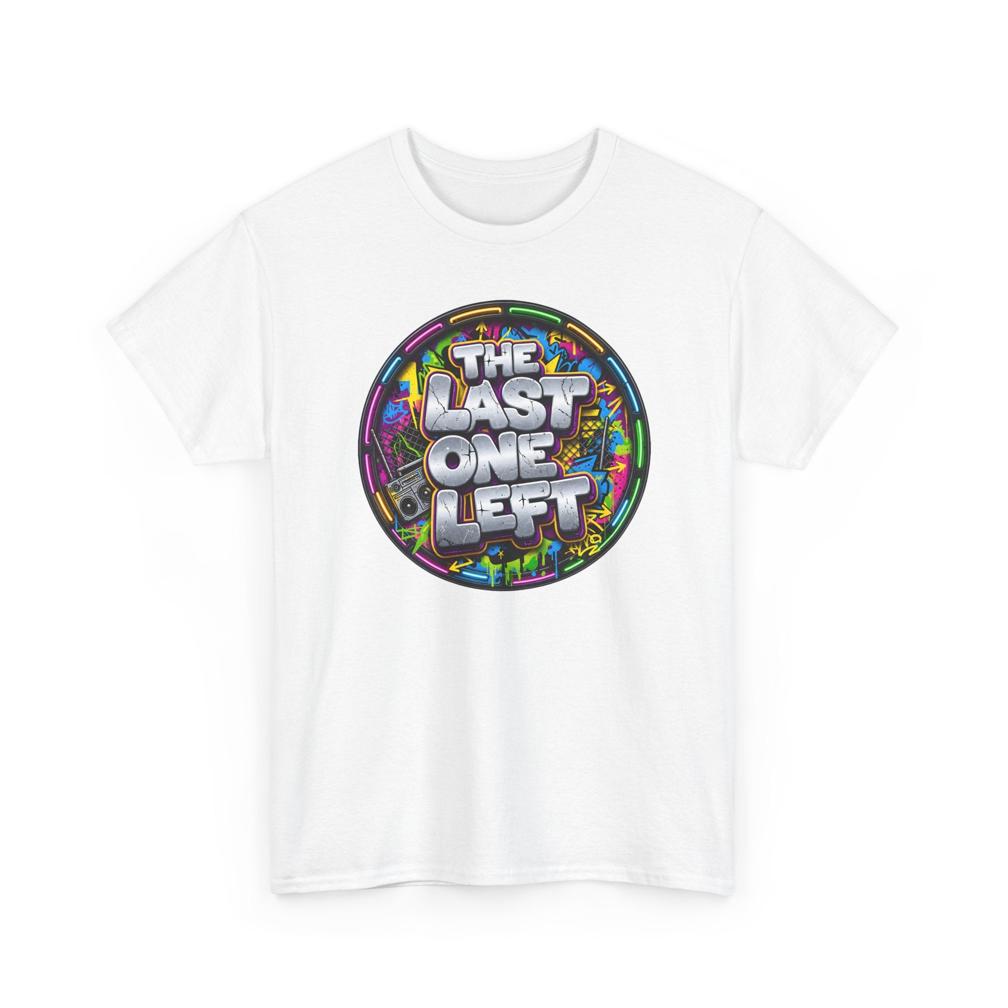Graphic Tee - "The Last One Left" Colorful Retro Badge