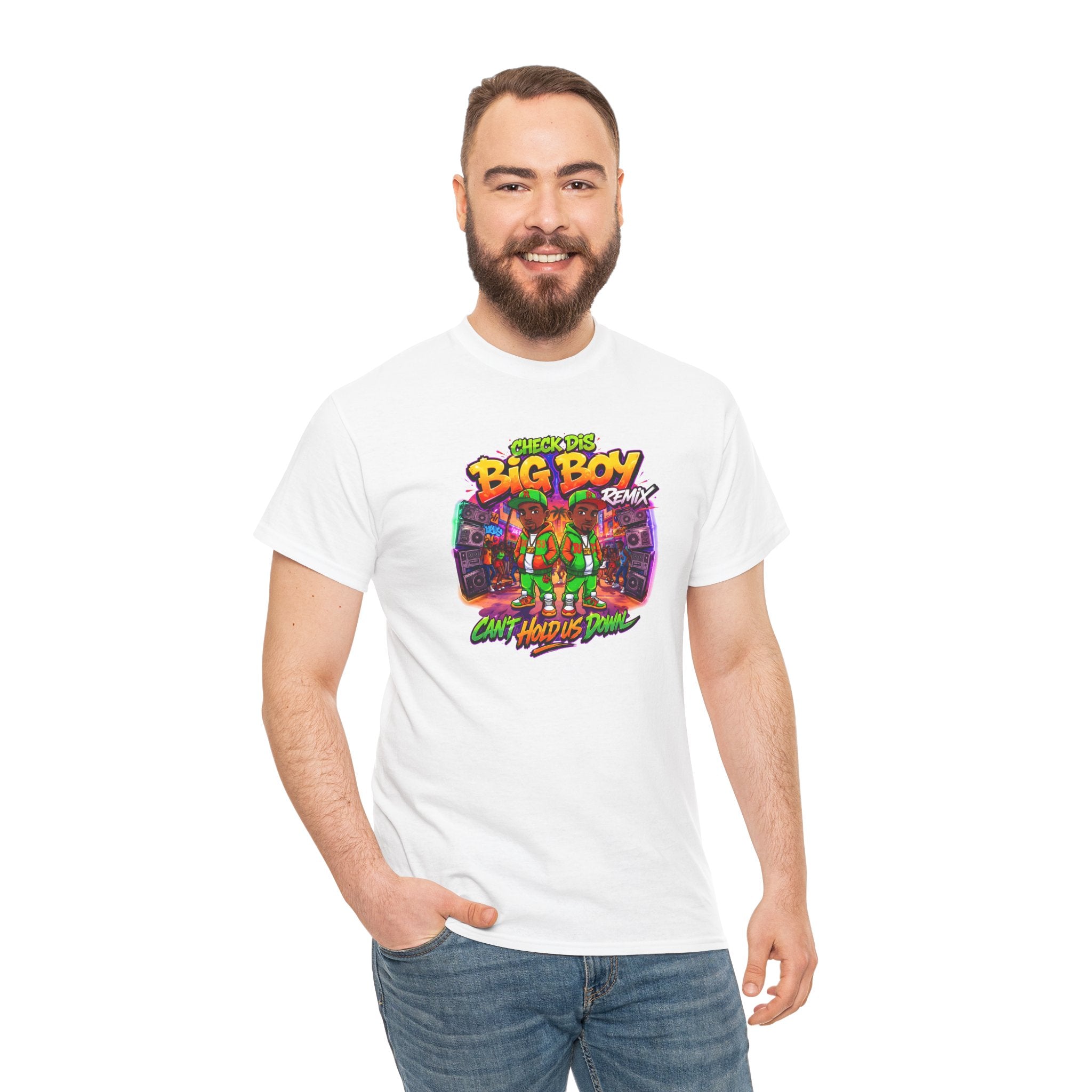 T-Shirt — " Check Dis Big Boy Remix" Retro Arcade Graphic Tee