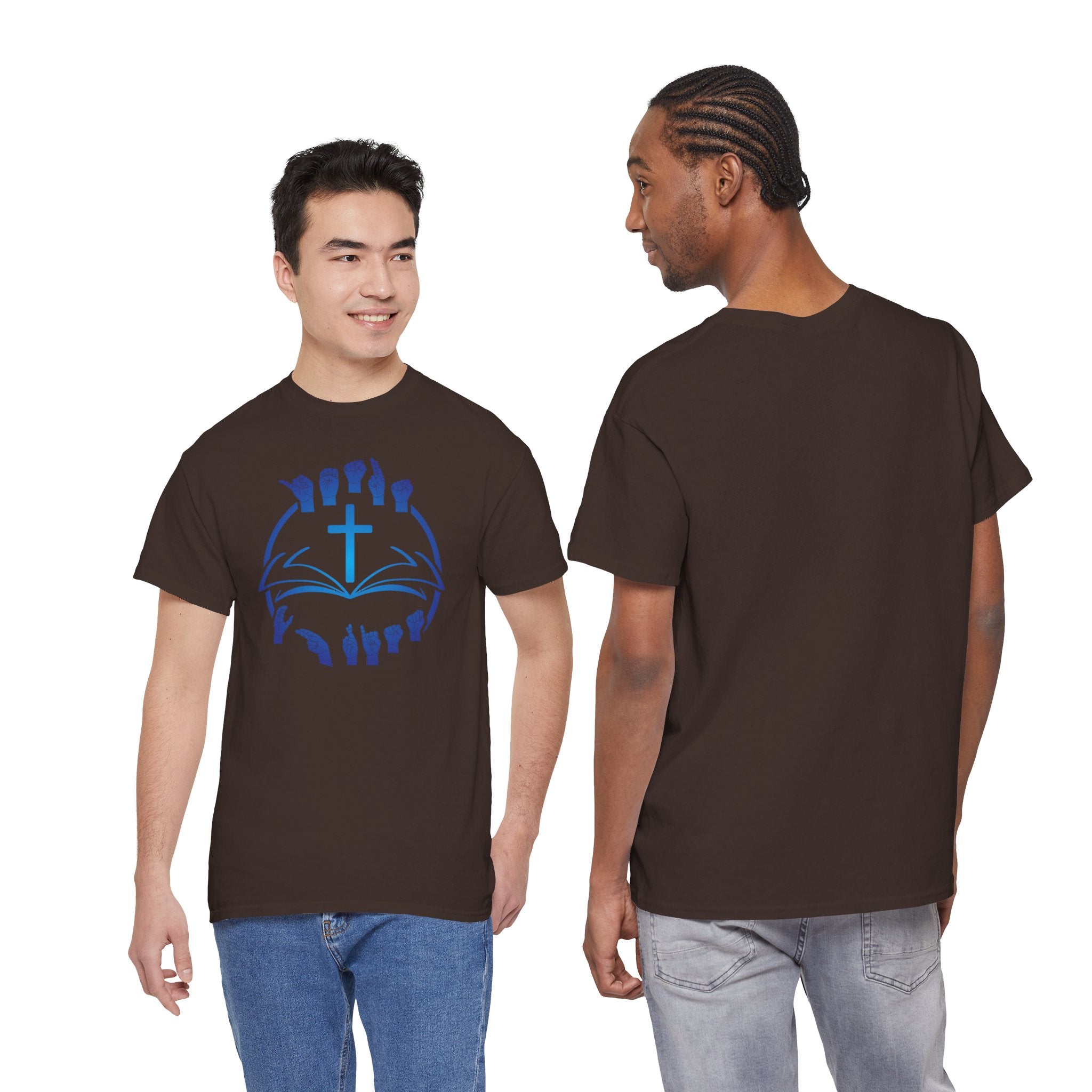 "Christian Bible Cross Sign Language "T-Shirt — Faith Prayer Hands Tee