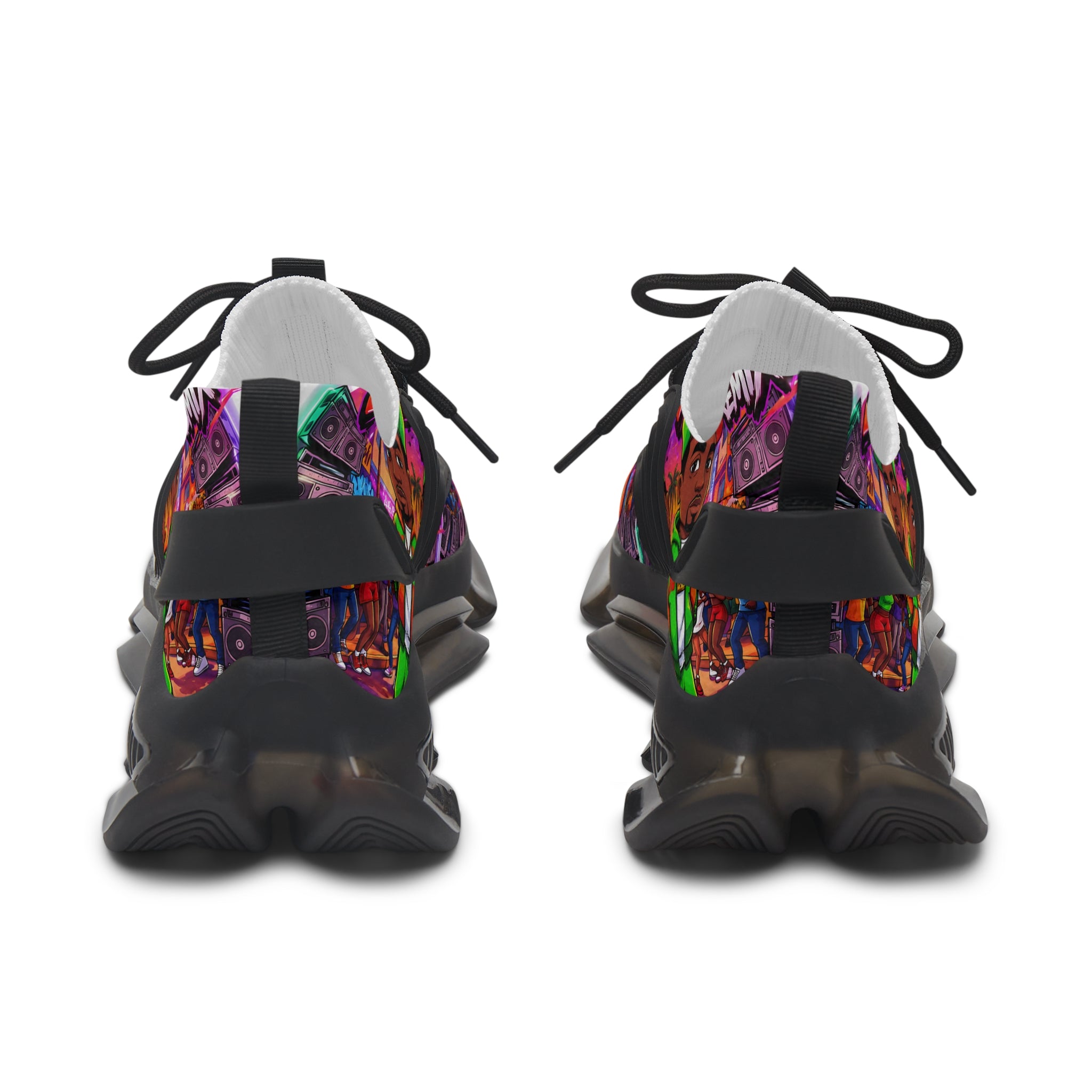 Mesh Sneakers — Colorful Graffiti Pop Art Design