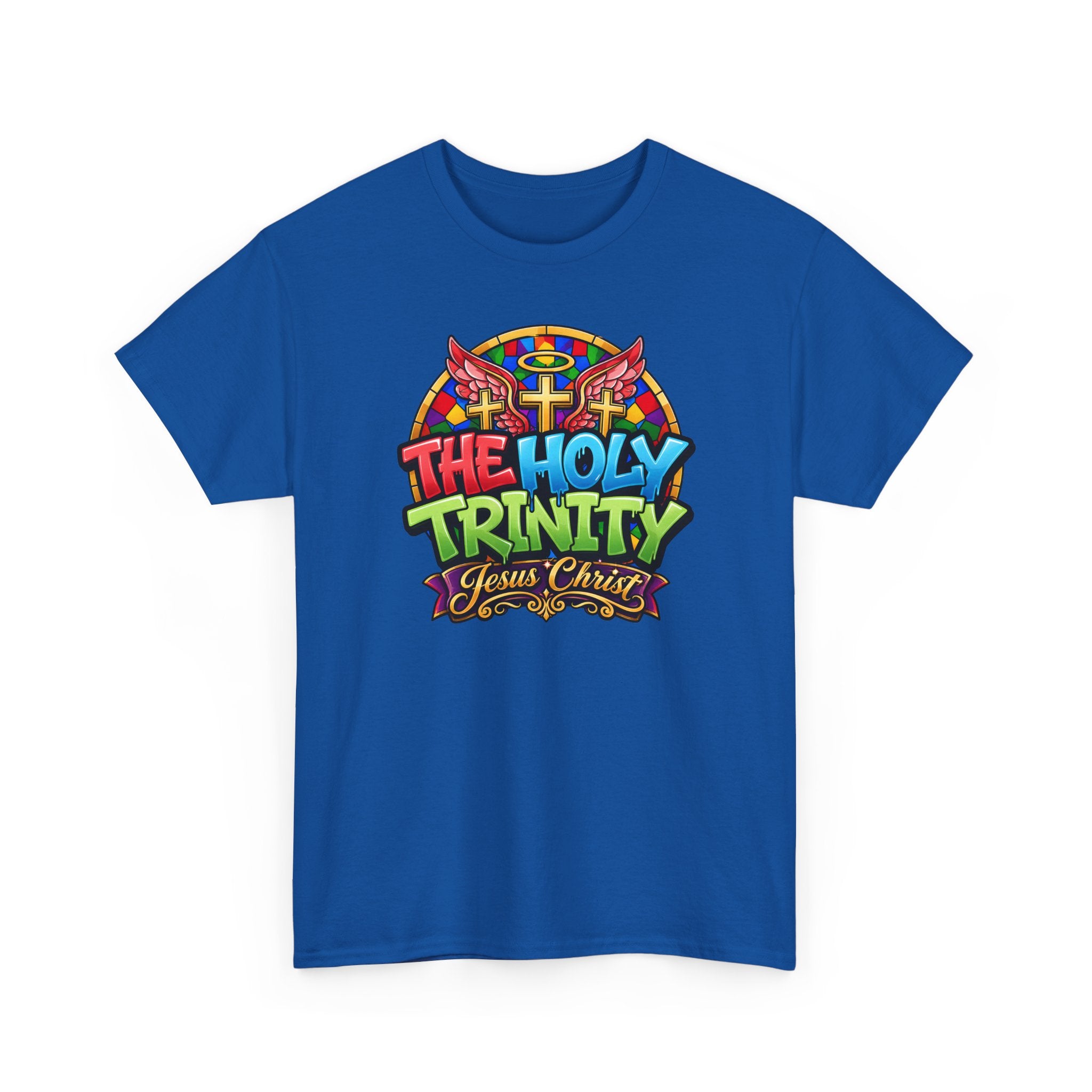 Holy Trinity Graphic Tee — 'The Holy Trinity Jesus Christ' Colorful Faith T-Shirt