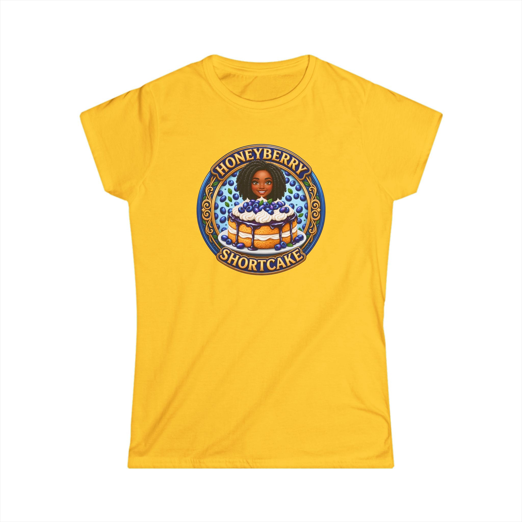 Shortcake Logo Tee — "Honeyberry Shortcake" Retro Badge Women's T-Shirt