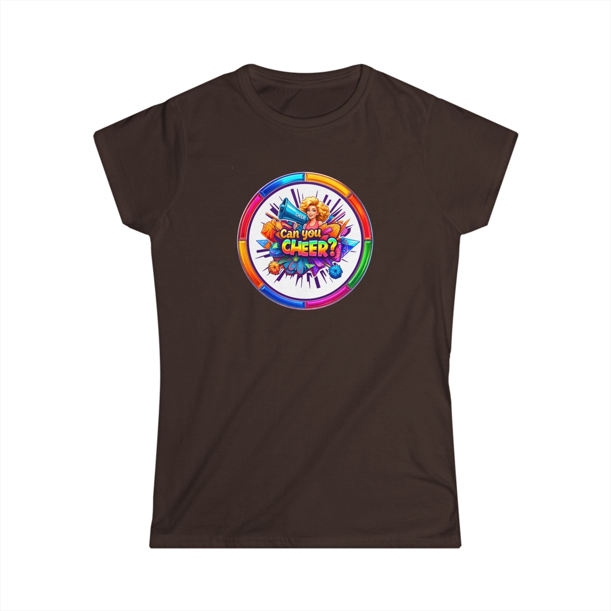 "Can You  Cheer "Women’s Graphic Tee — Colorful Cheerleading Spirit Shirt