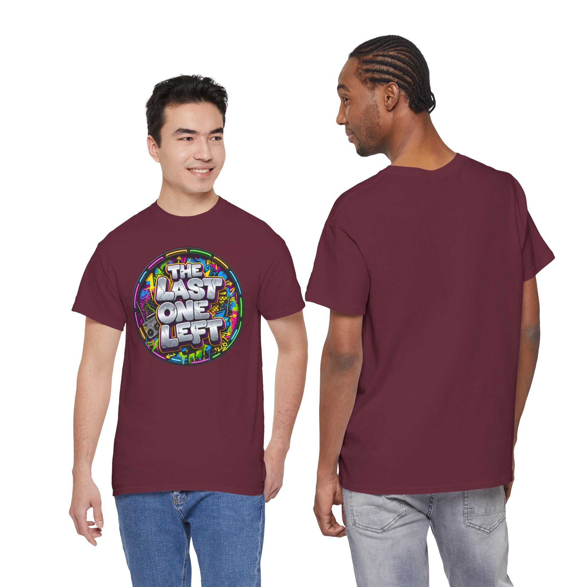 Graphic Tee - "The Last One Left" Colorful Retro Badge
