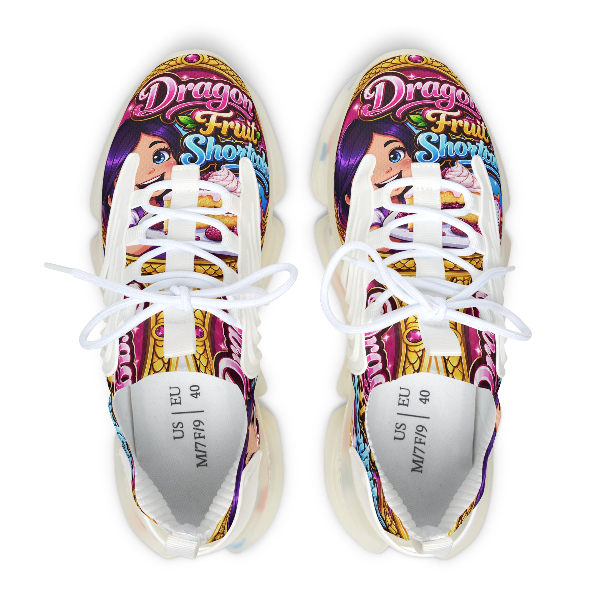 "Dragon Fruit Shortcake "Sneakers — Colorful Women's Mesh Athletic Shoes