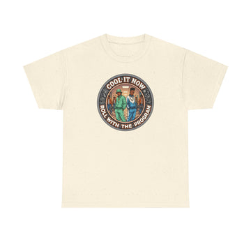 Cool It Now Tee — "Cool It Now Roll With The Program" Vintage Patch Graphic T-Shirt