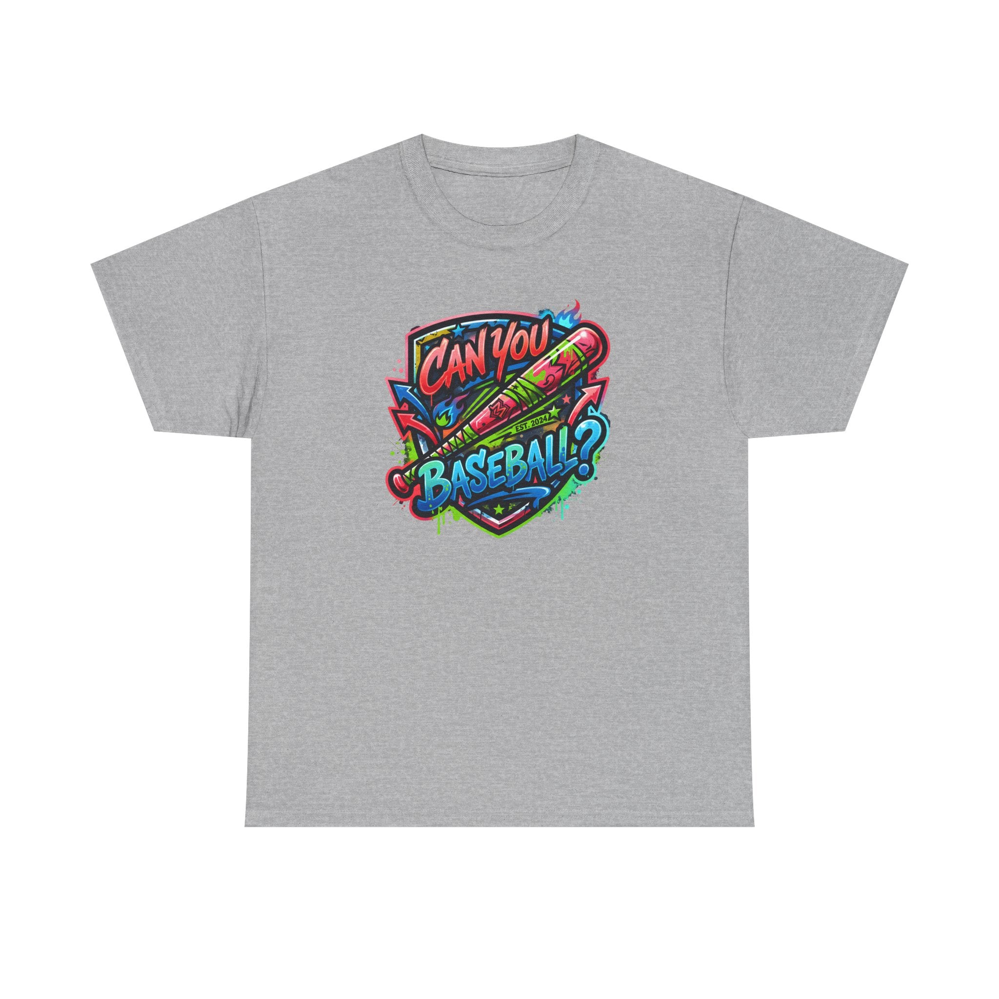 Can You Baseball? T-Shirt — Colorful Retro Baseball Graphic Tee