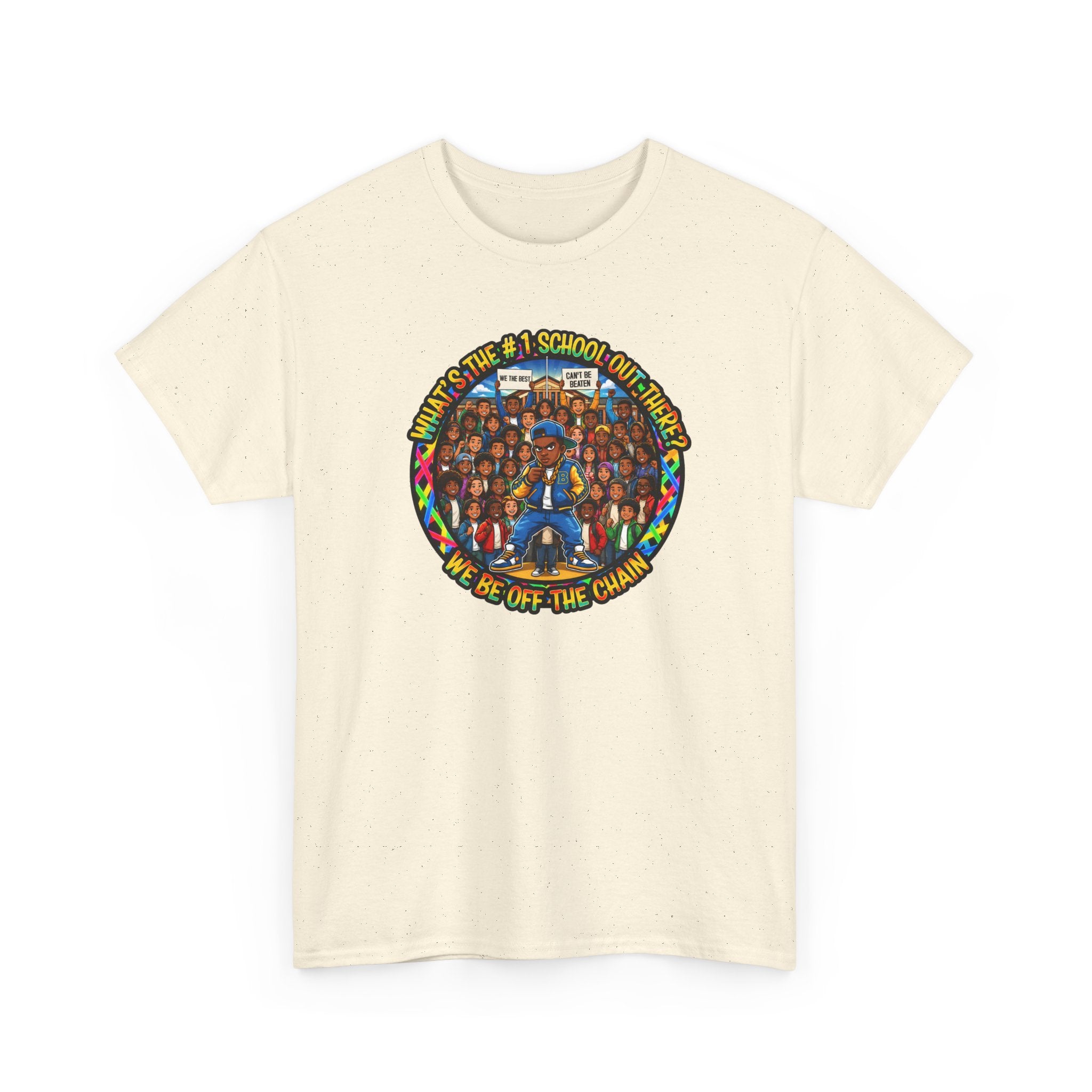 Community Unity Tee — "What's The #1 School Out There" Illustration Shirt