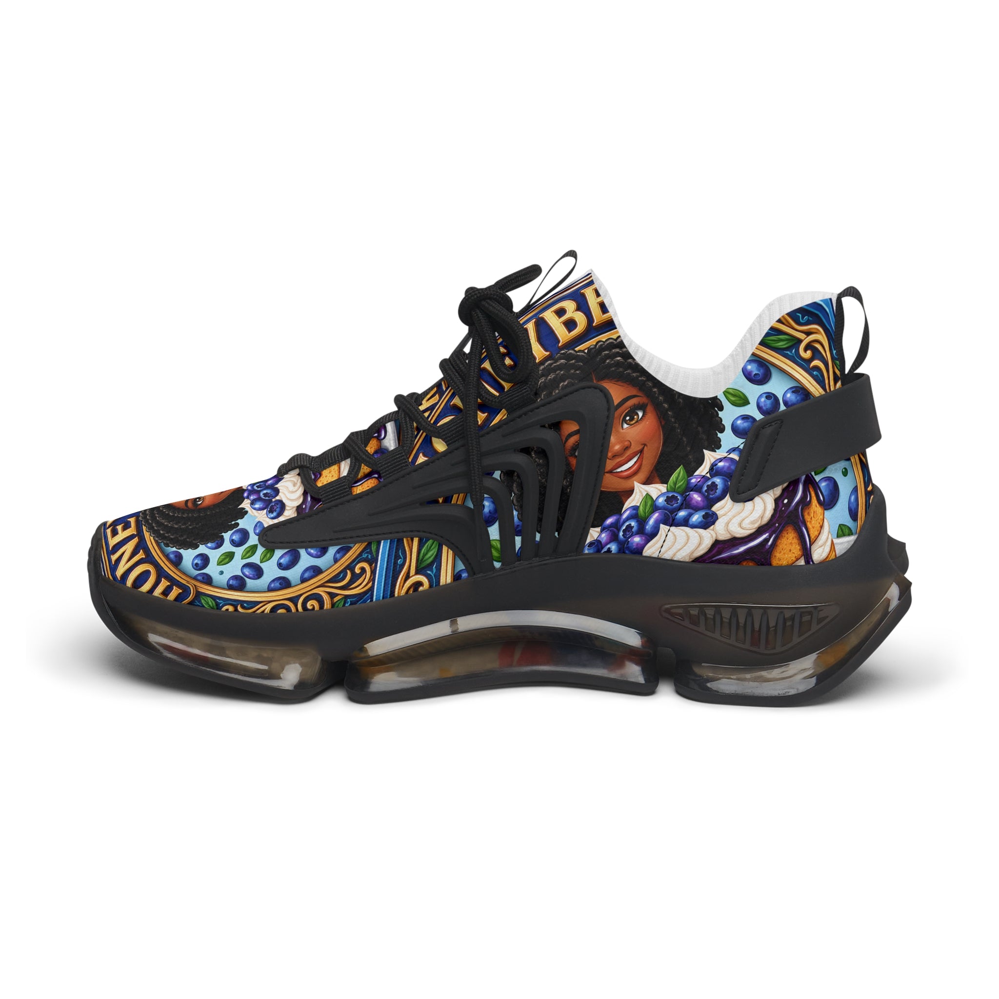 Women's Mesh Sneakers — Custom 'Honeyberry' Graphic Women's Athletic Shoes