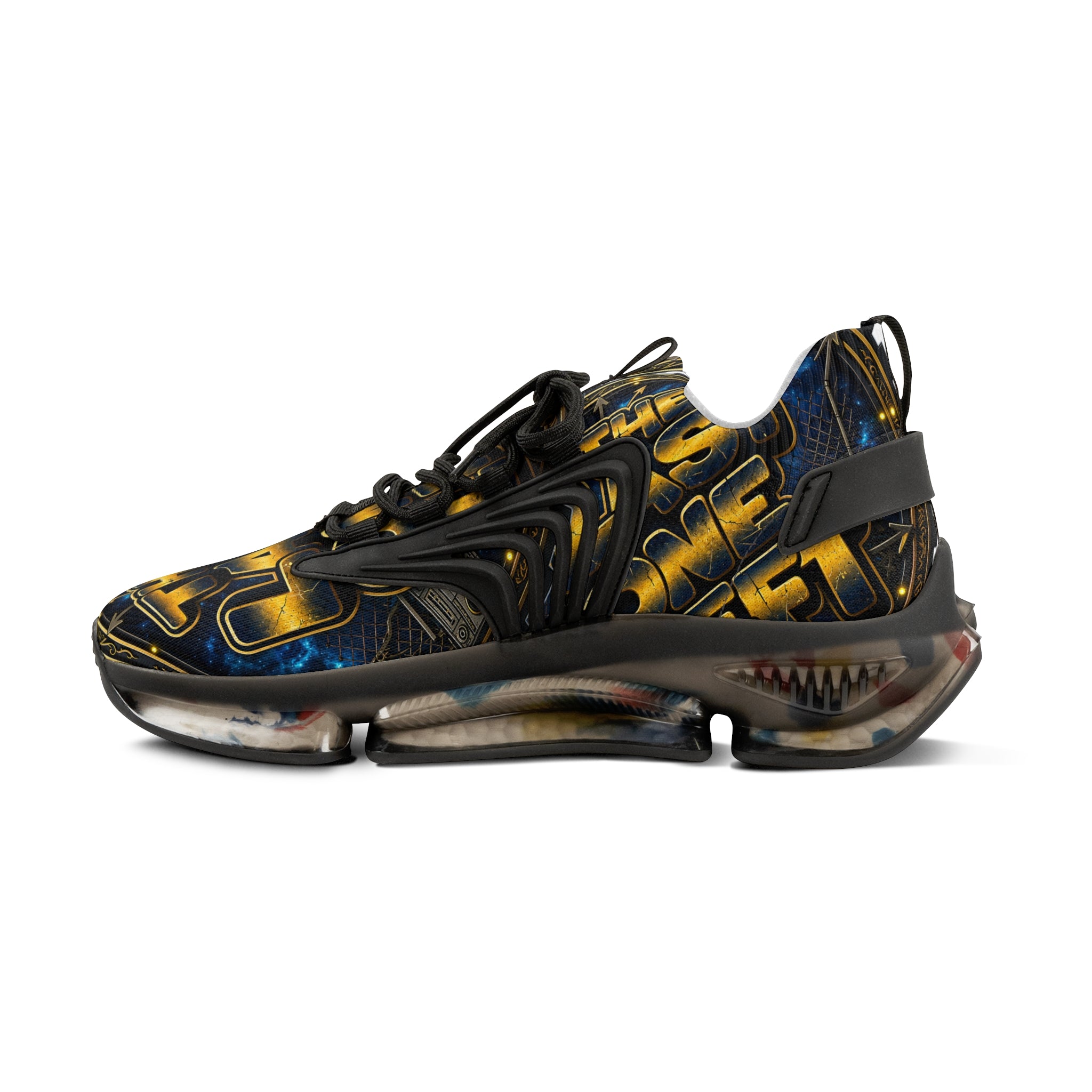 Mesh Sneakers — Bold 'The Last One Left' Graphic Athletic Shoes
