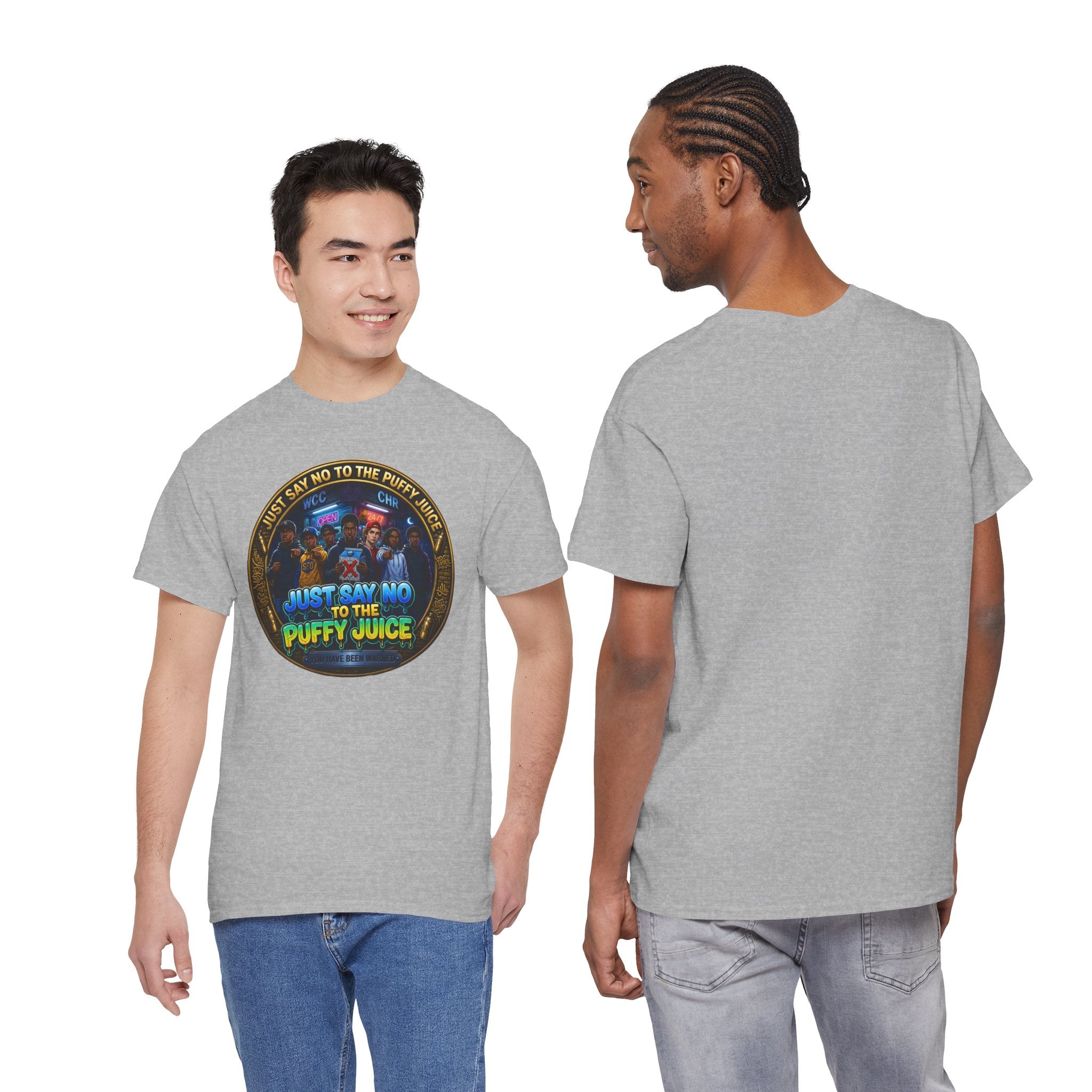 "Just Say No to the Puffy Juice "Tee – Anti-Party Vintage Graphic T-Shirt