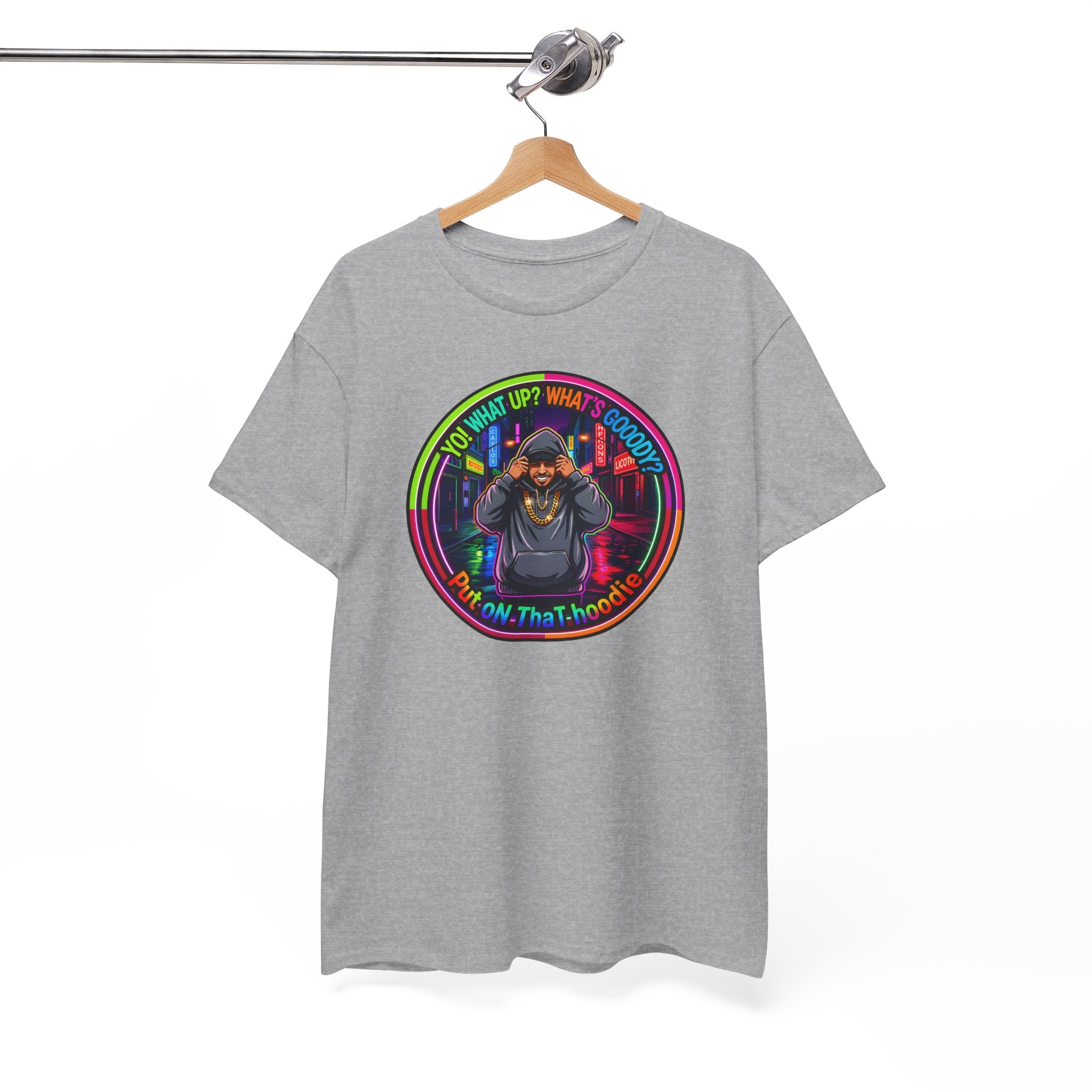 Men's T-Shirt Graphic- "Yo! What's up?  What's Goooody?"