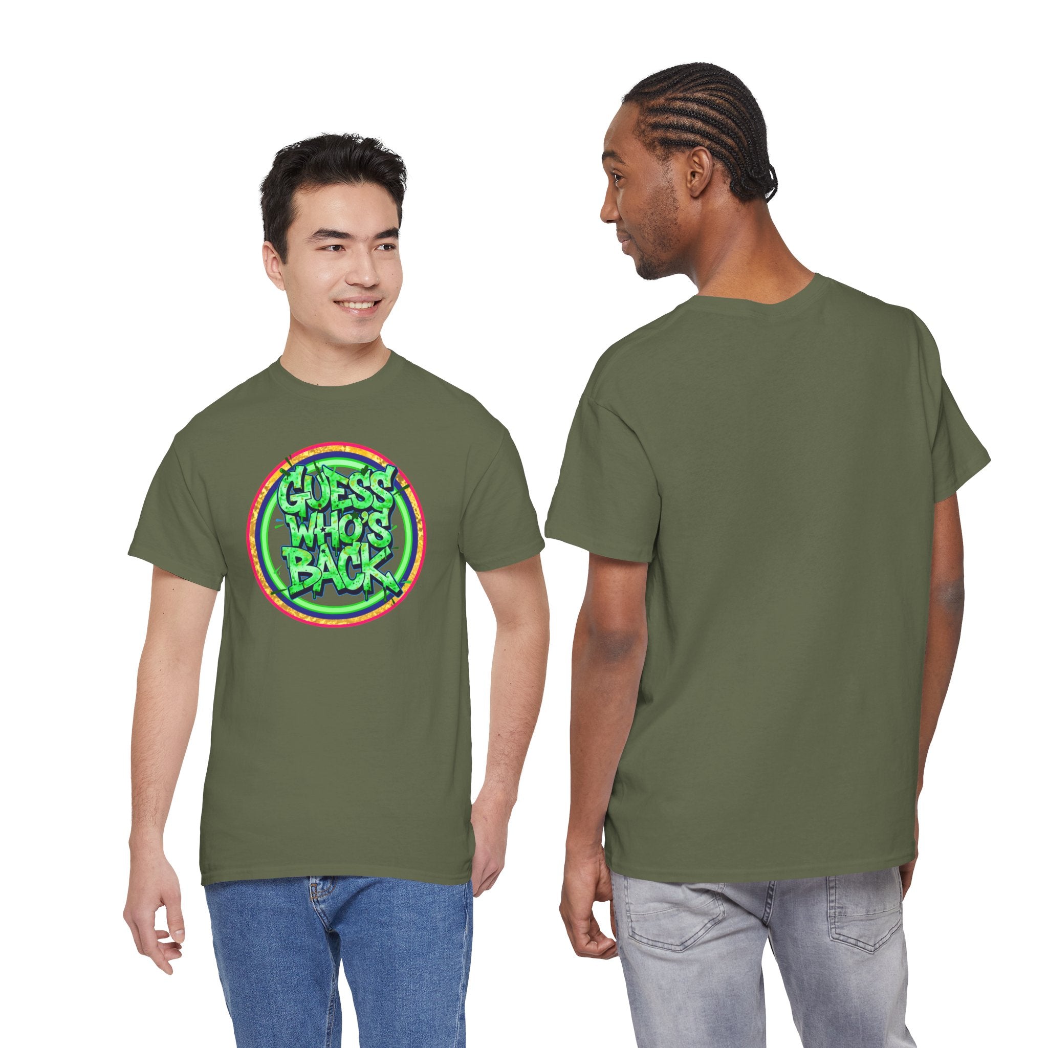 T-Shirt — "Guess Who's Back" Retro Graffiti Tee