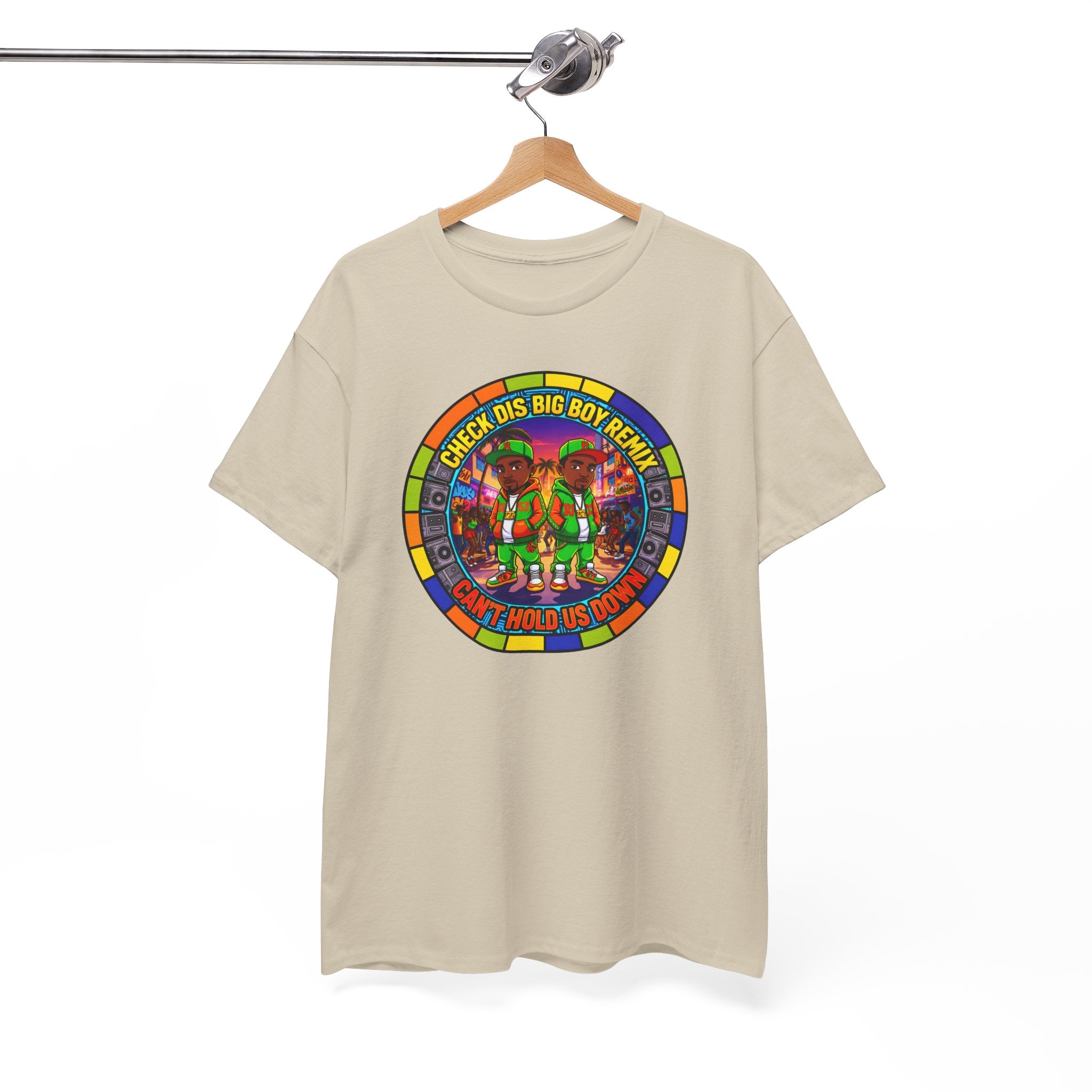 T-Shirt — "Check Dis Big Boy Remix" Colorful Cartoon Grap6hic Tee