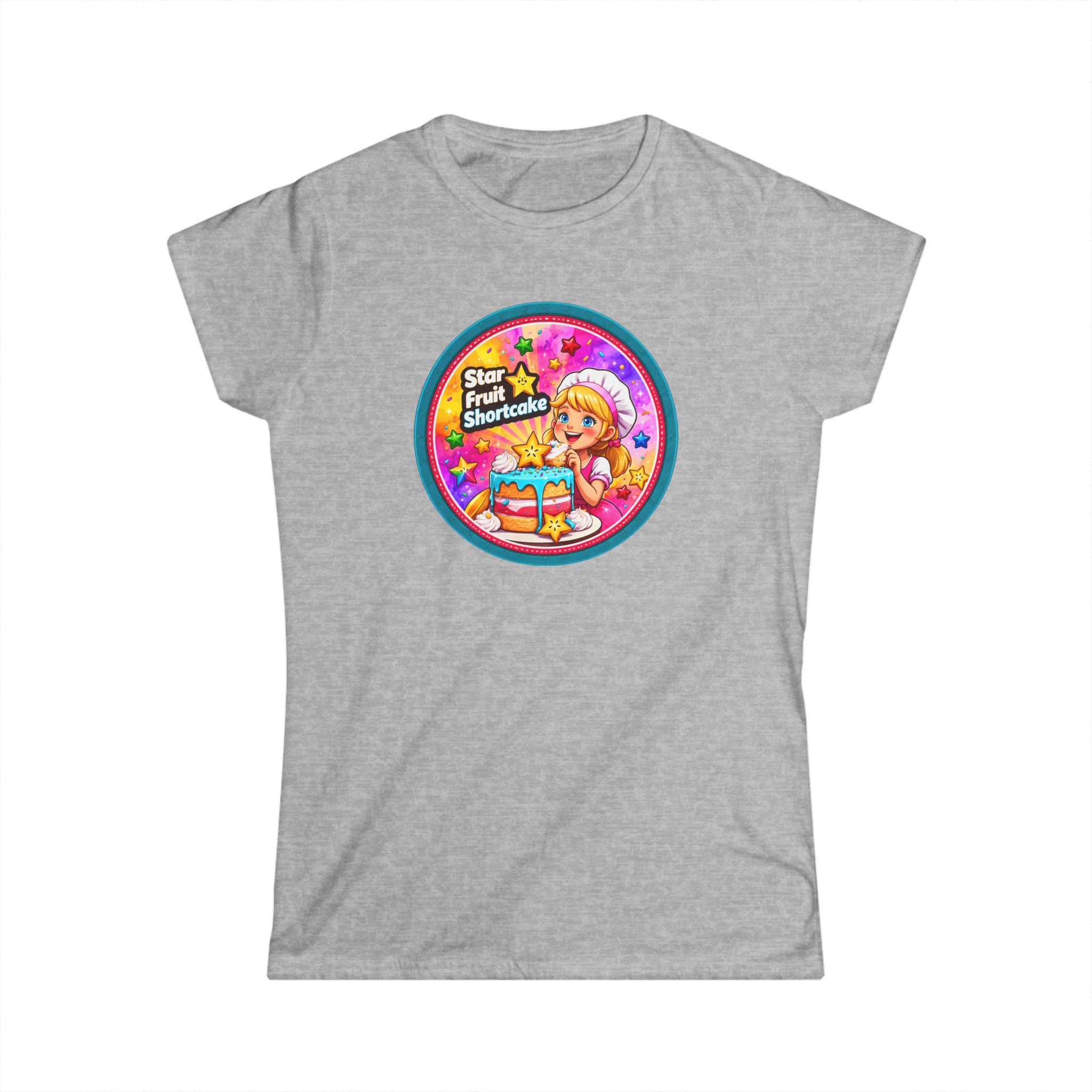 "Star Fruit Shortcake" Women's Tee — Cute Retro Dessert Graphic Shirt