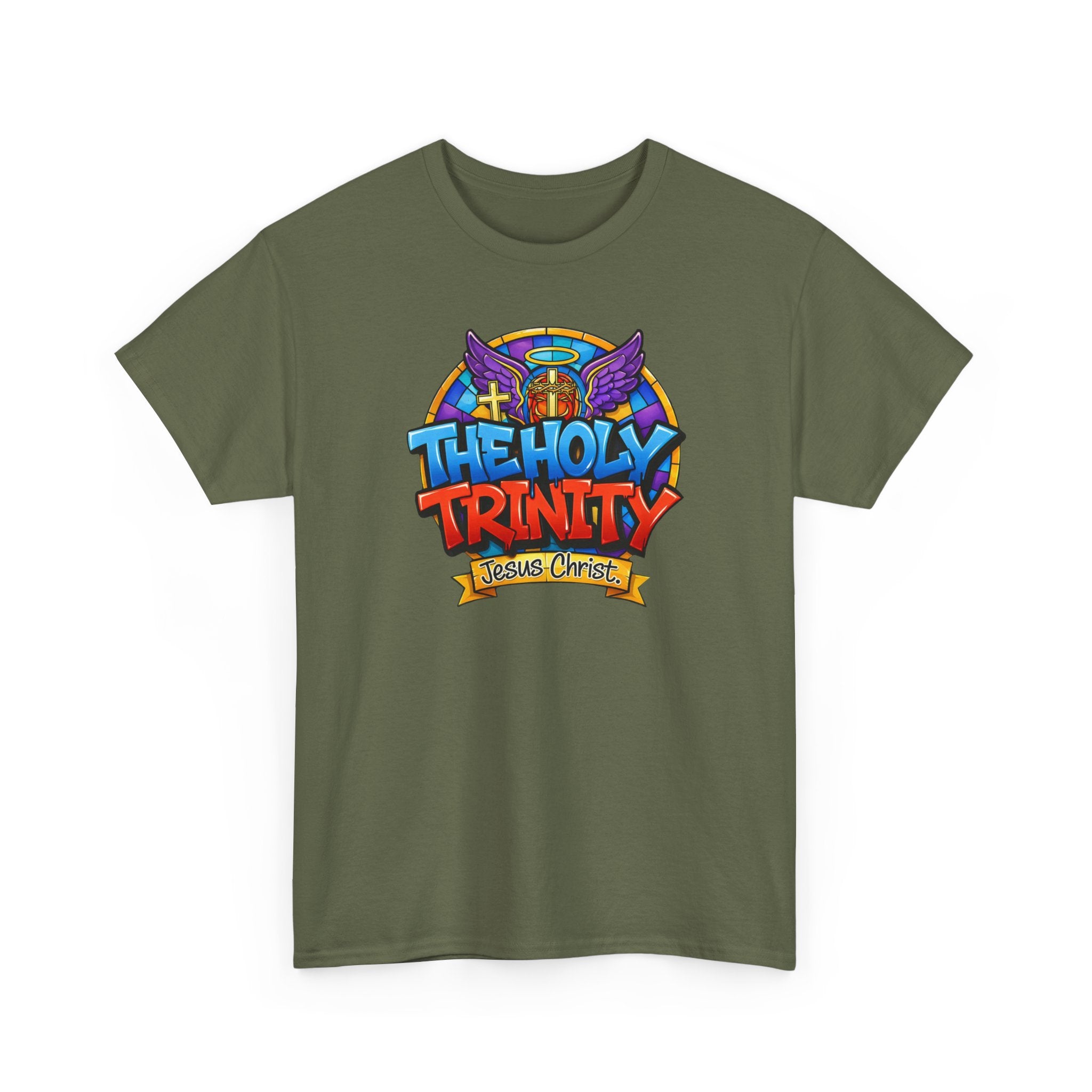Christian T-Shirt — "The Holy Trinity: Jesus Christ" Colorful Faith Tee