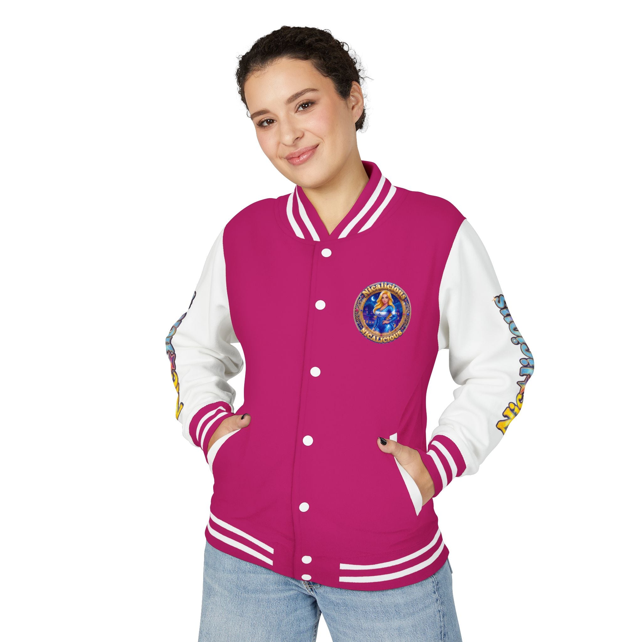 Letterman Jacket — "Nicalicious" Retro Crest Varsity Jacket