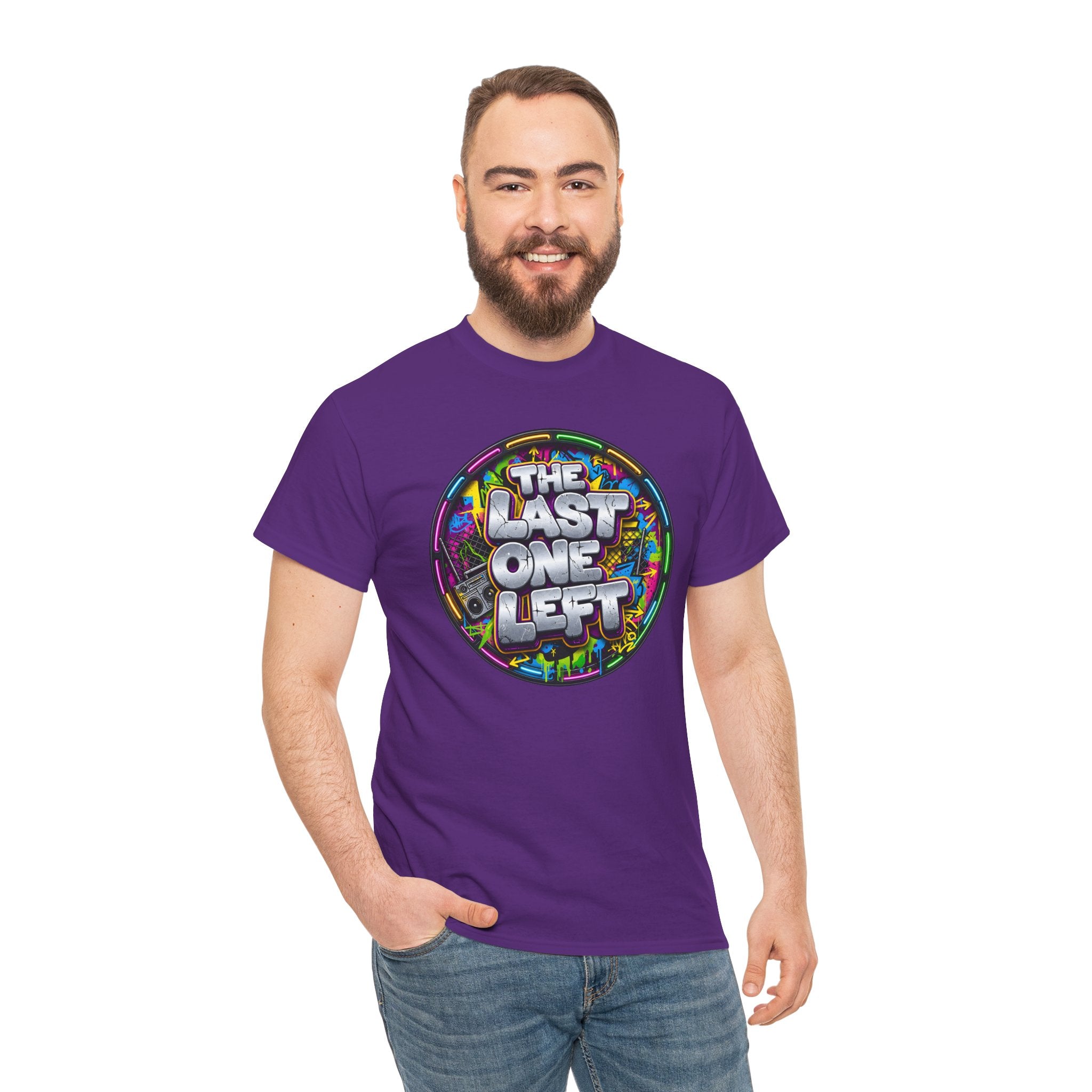 Graphic Tee - "The Last One Left" Colorful Retro Badge