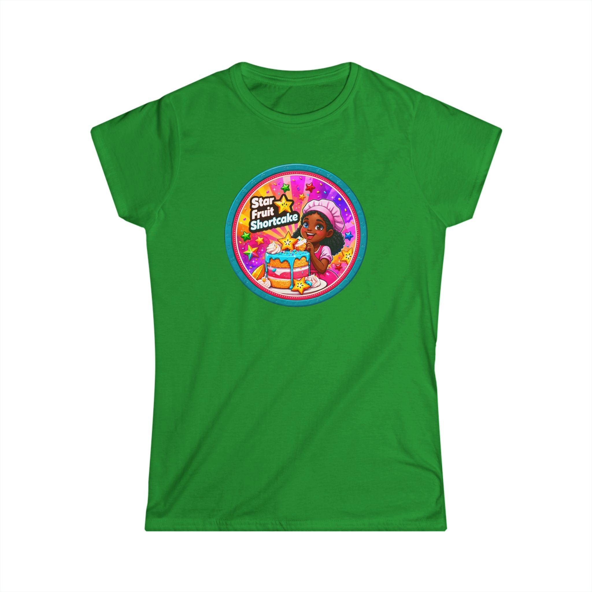 Women’s Tee — "Star Fruit Shortcake" Cute Retro Birthday Graphic