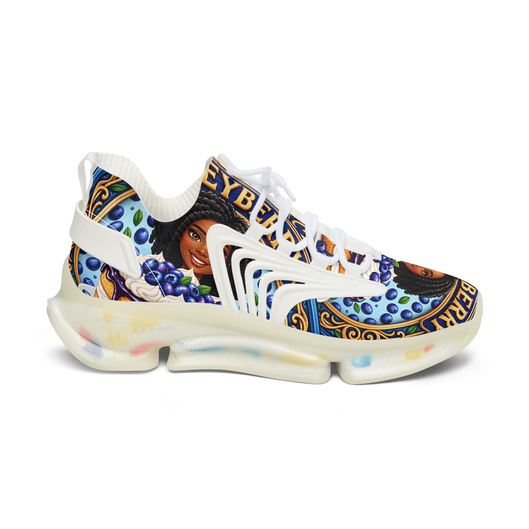 Women's Mesh Sneakers — Custom 'Honeyberry' Graphic Women's Athletic Shoes