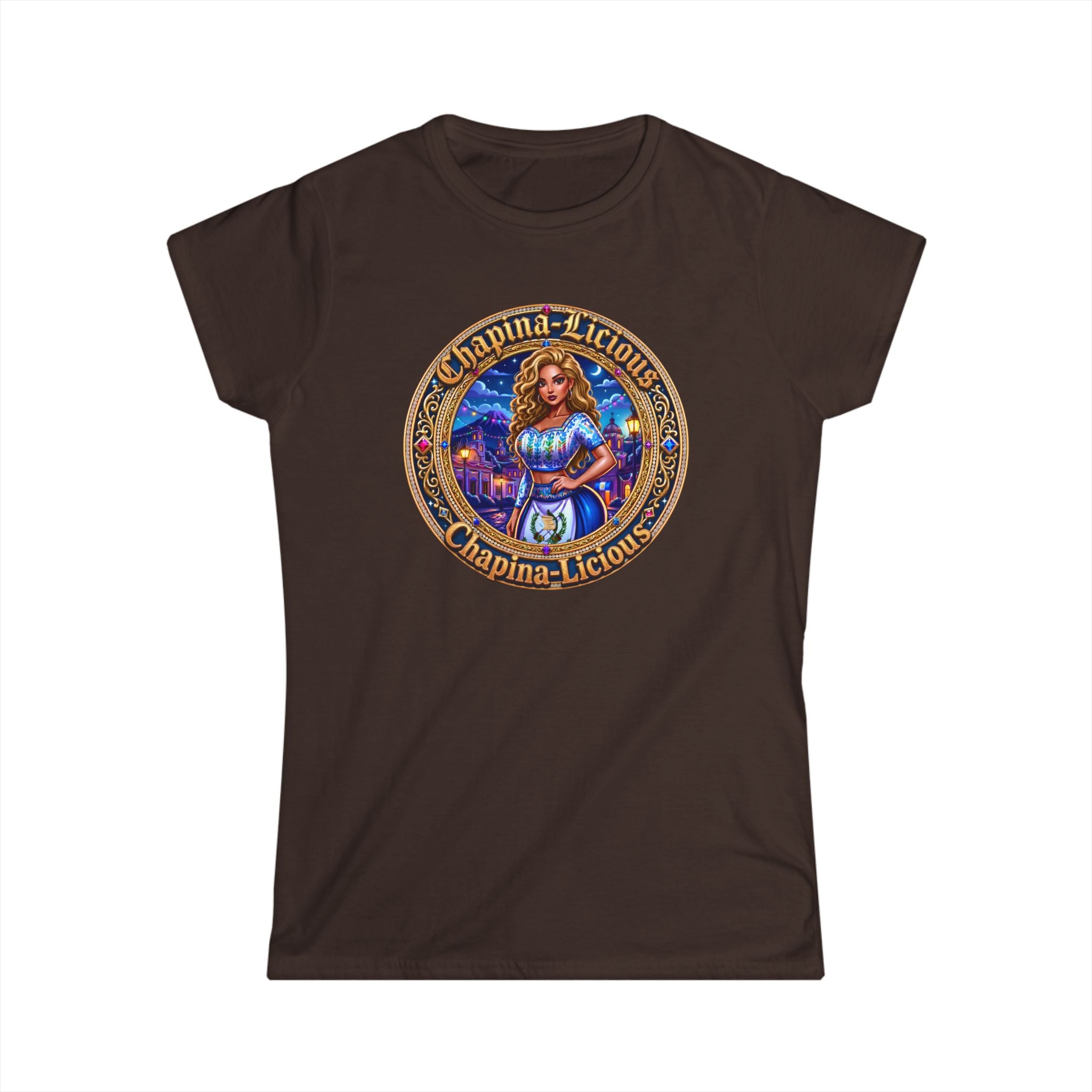 Women's Tee - "Chapina-Licious" Vintage Latin Girl Graphic