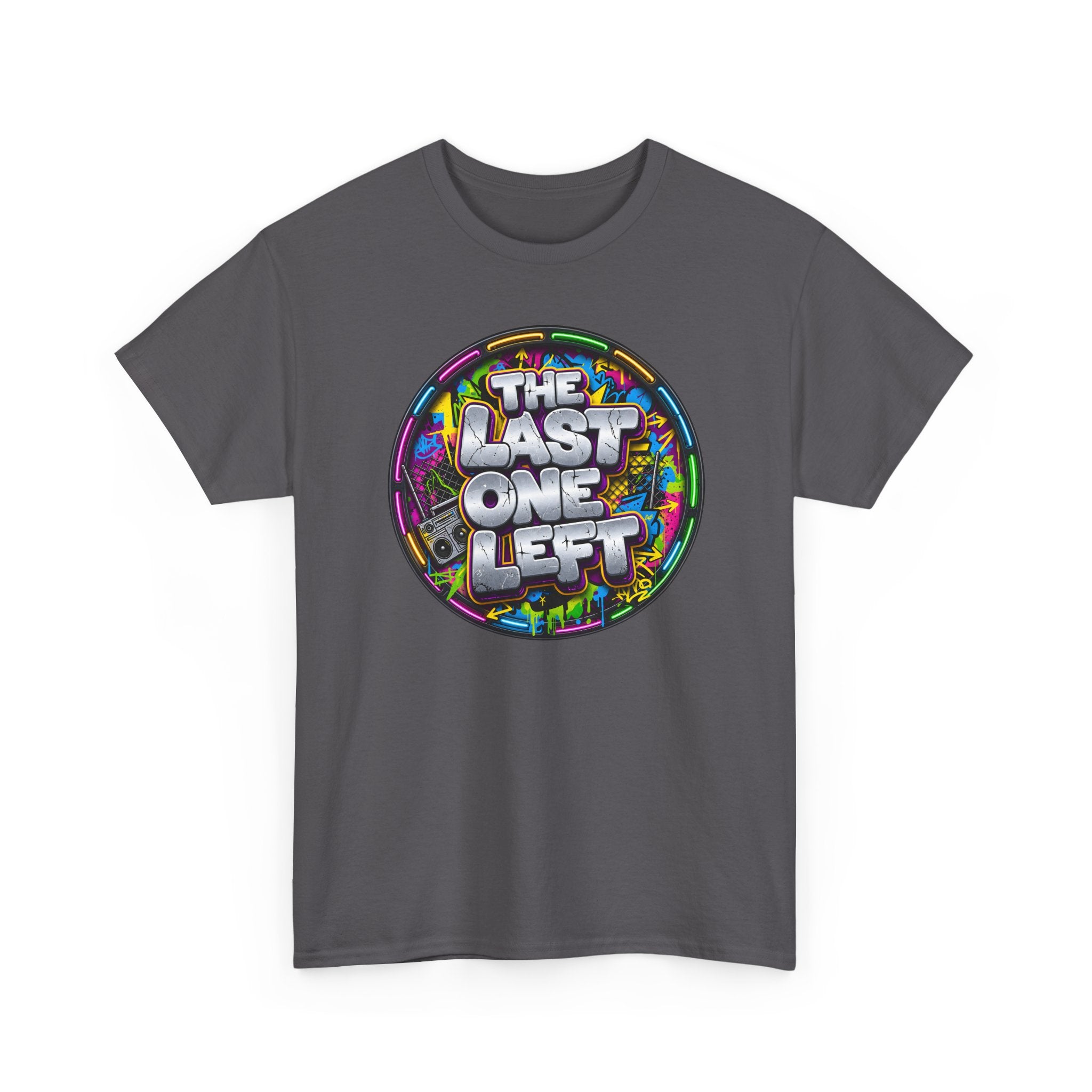 Graphic Tee - "The Last One Left" Colorful Retro Badge
