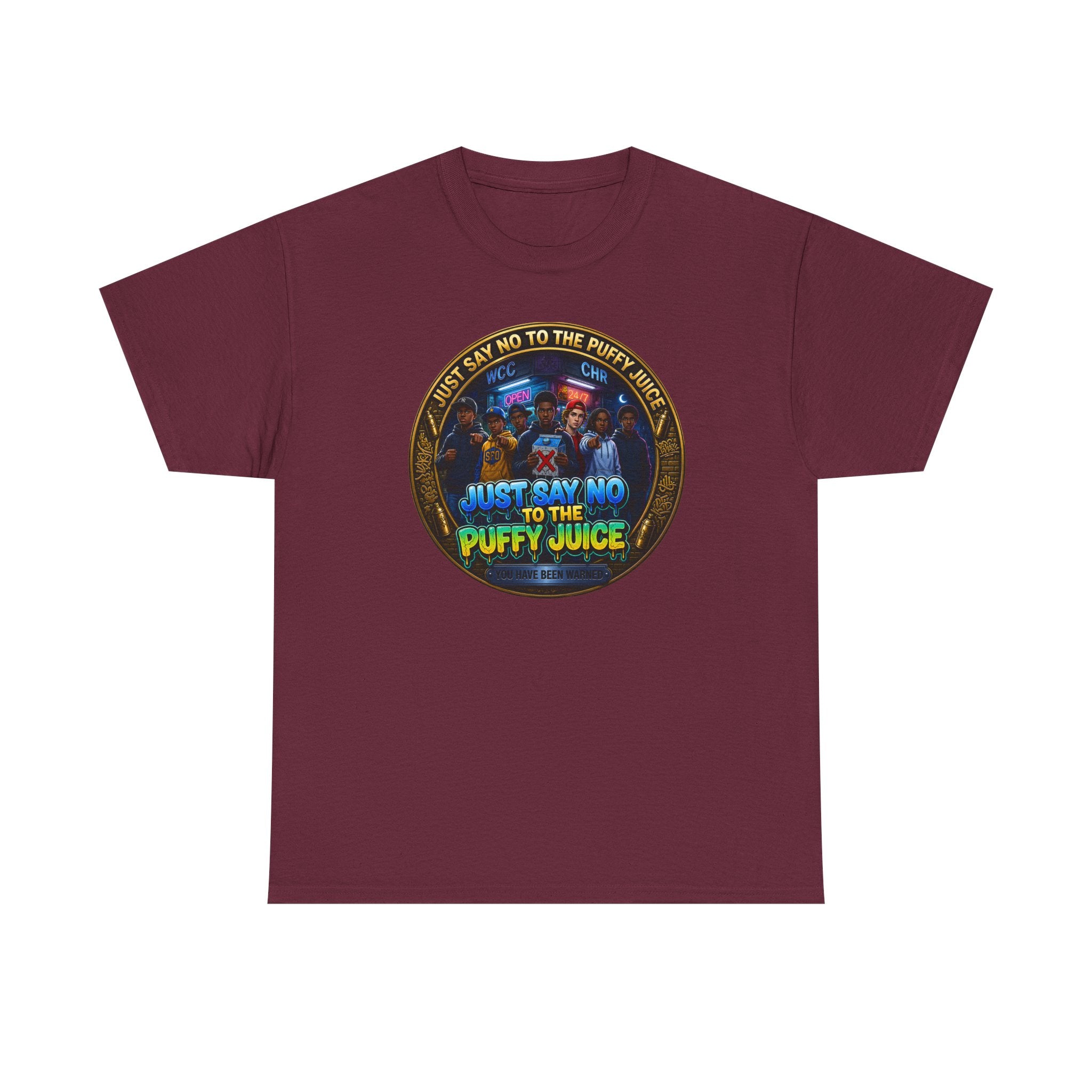 "Just Say No to the Puffy Juice "Tee – Anti-Party Vintage Graphic T-Shirt