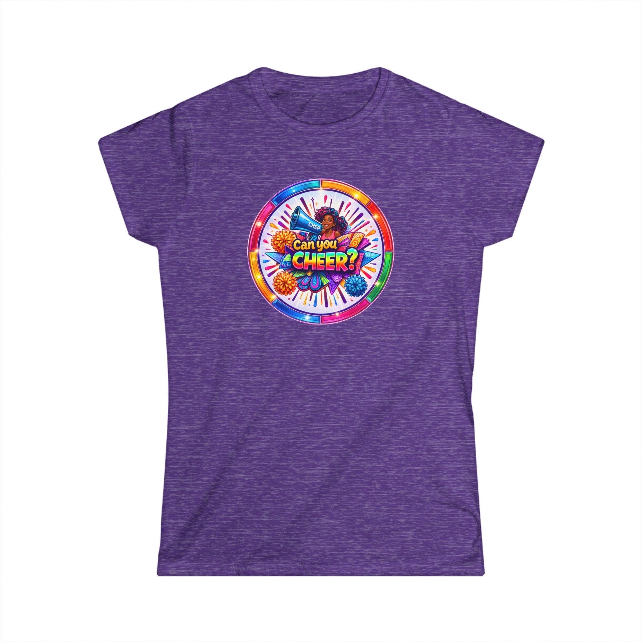 "Can You Cheer: Colorful Candy Wheel Graphic Tee — Women's