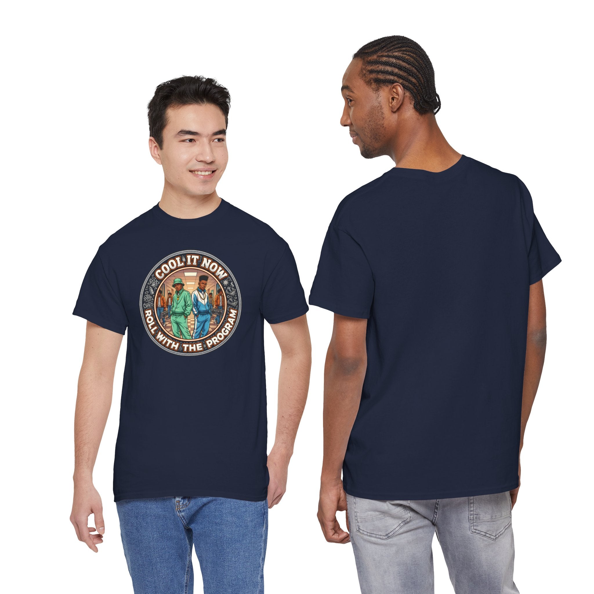 Cool It Now Tee — "Cool It Now Roll With The Program" Vintage Patch Graphic T-Shirt