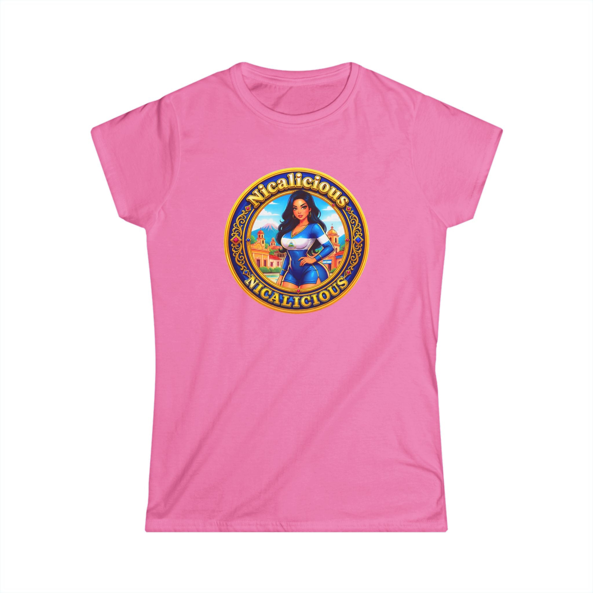 "Nicalicious "Vintage Seal Women's Tee - Retro Latina Pin-Up Graphic Shirt