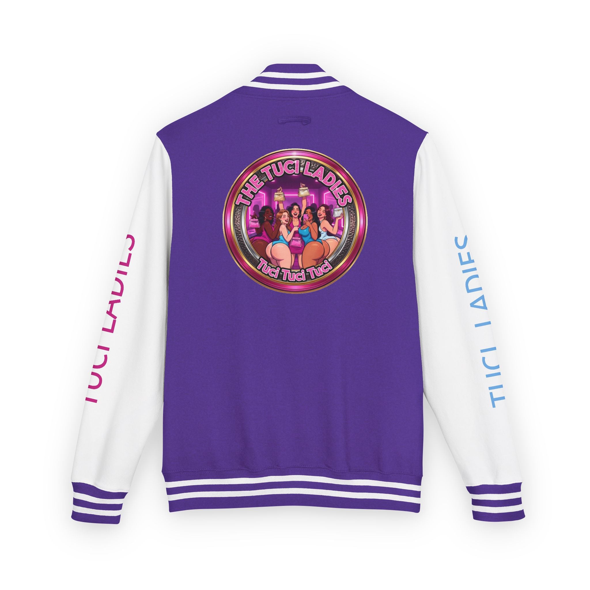 Letterman Jacket — The Tuci Tuci Tuci Ladies Graphic Varsity Jacket