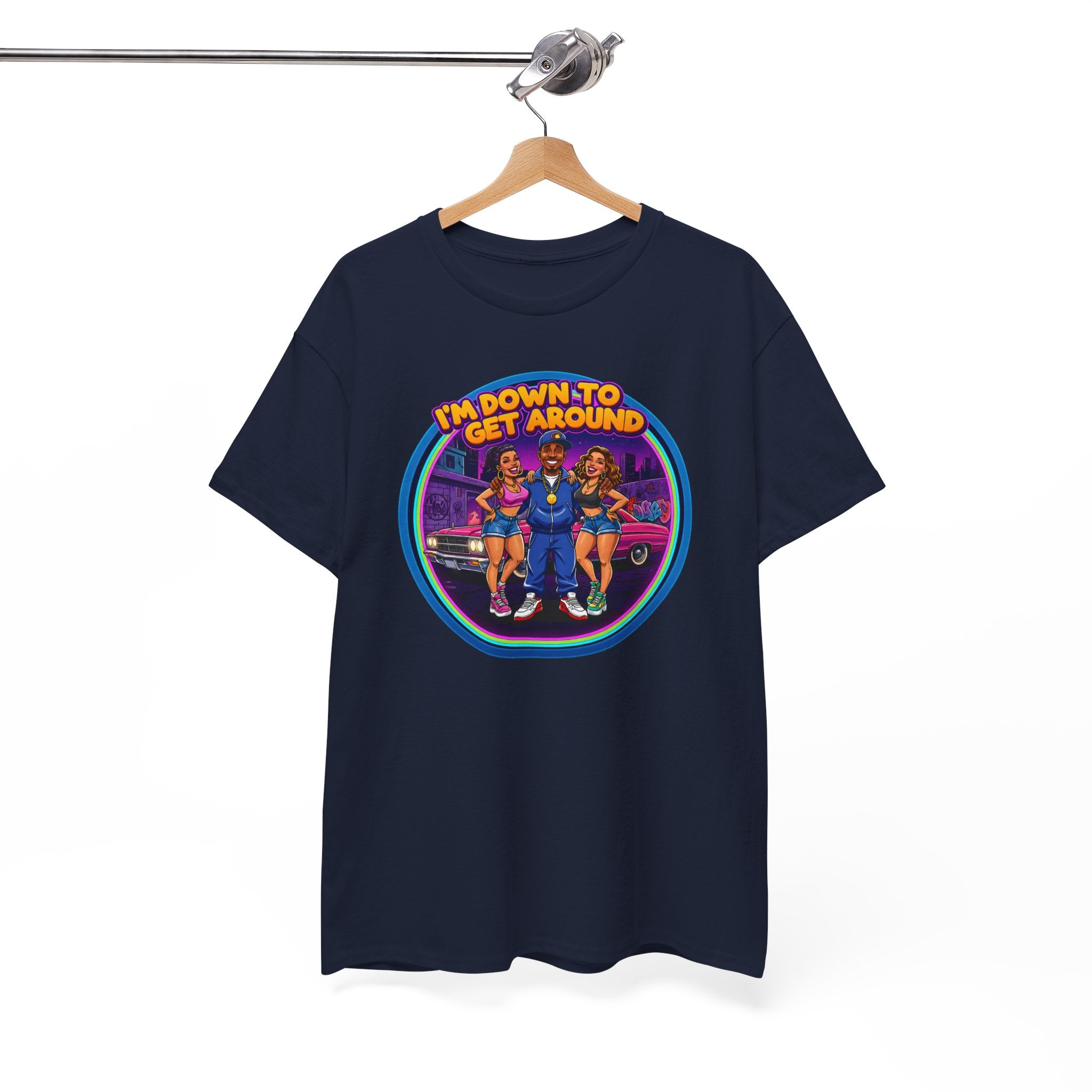 T-Shirt — 'I'm Down to Get Around' Retro Skate Crew Graphic Tee