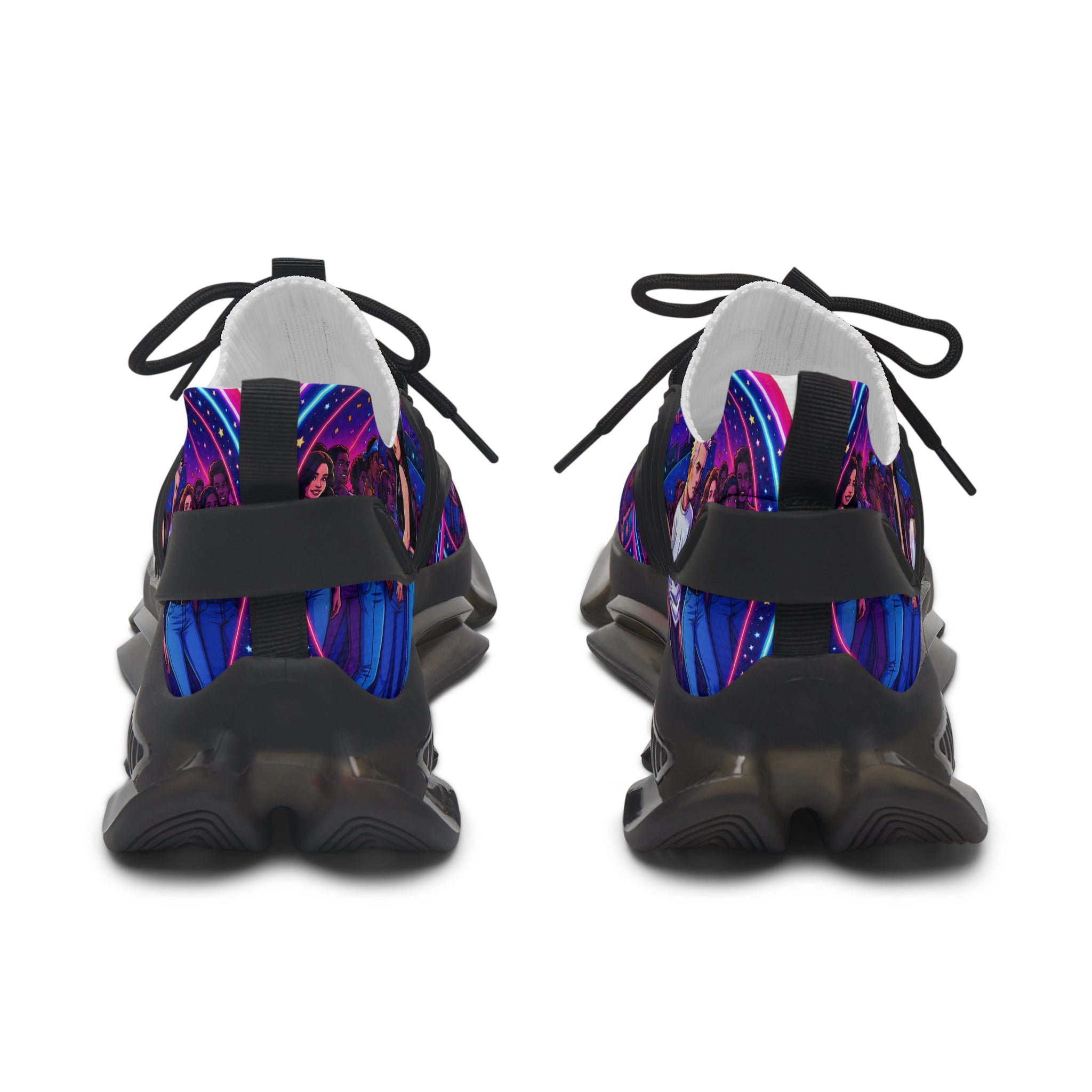 Women's Mesh Sneakers — Neon Retro Graphic "Better Off Dead" Street Style
