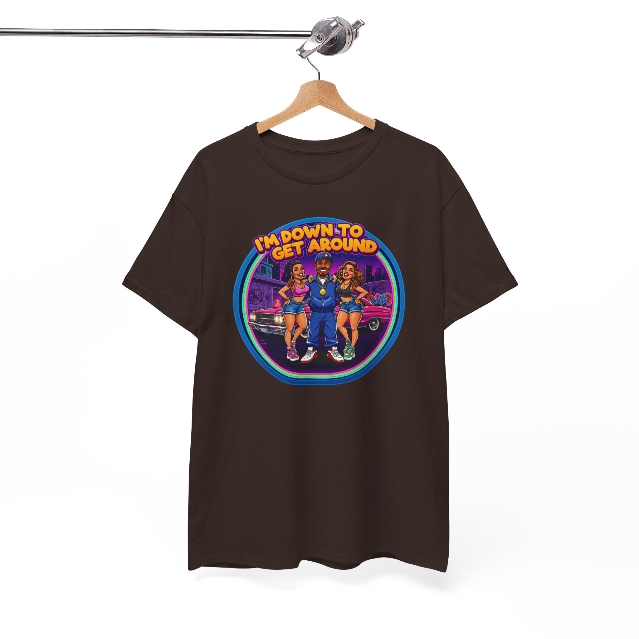 T-Shirt — 'I'm Down to Get Around' Retro Skate Crew Graphic Tee