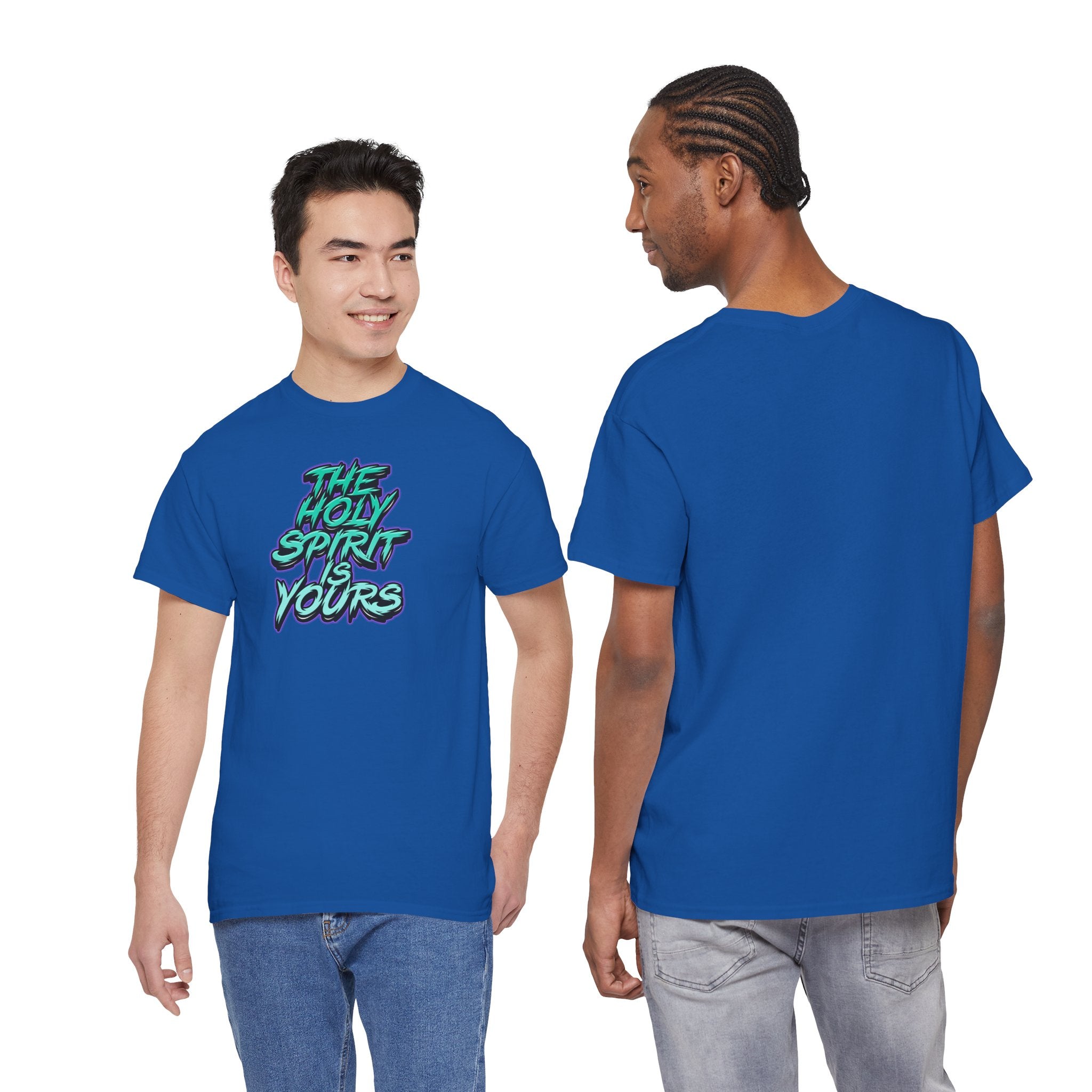 T-Shirt — "The Holy Spirit Yours" Retro Script Faith Tee