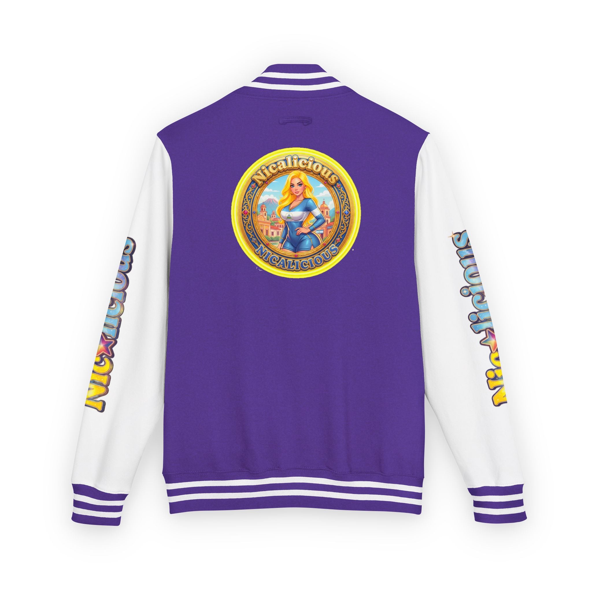 Letterman Jacket — 'Nicalicious' Retro Pinup Logo Varsity Jacket
