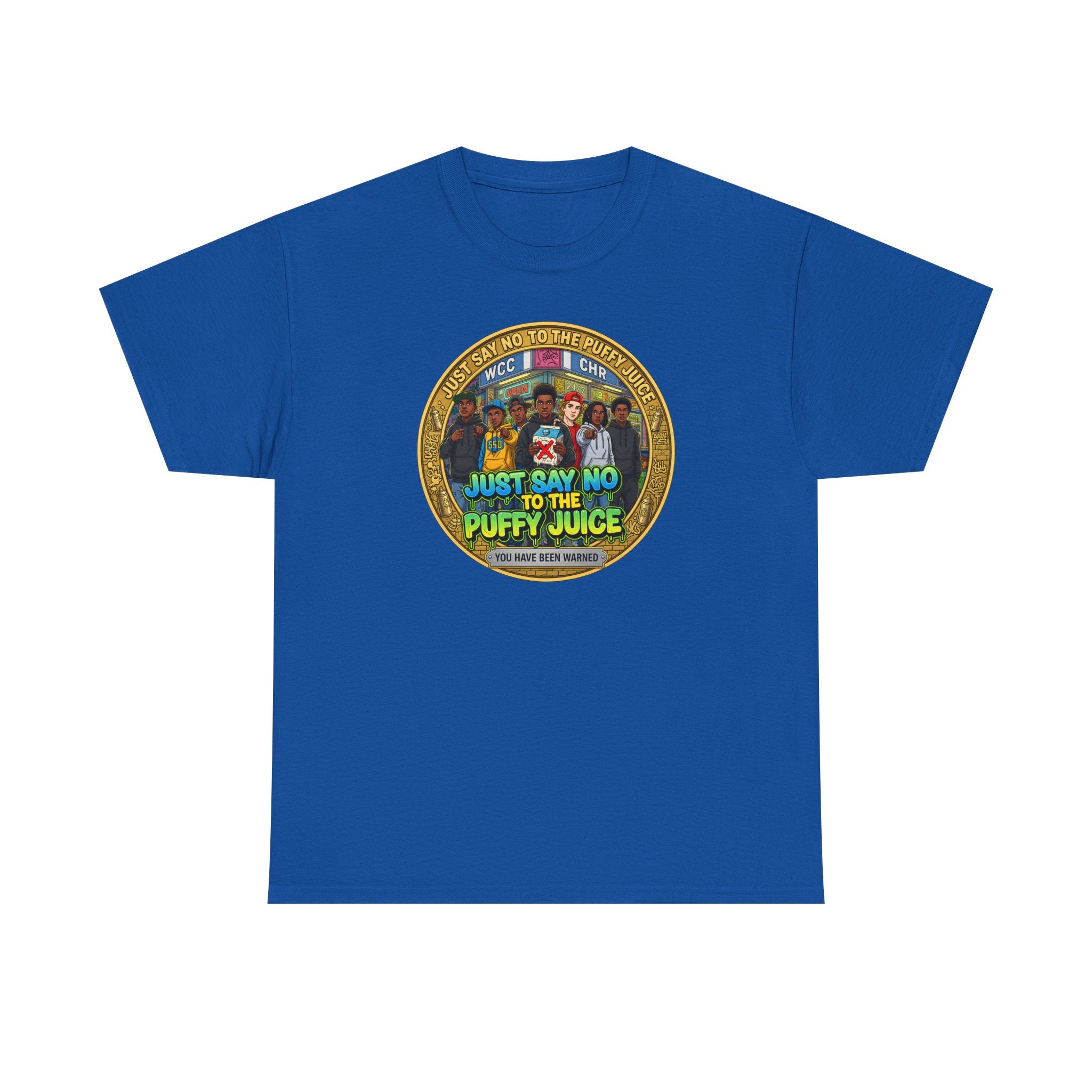 T-Shirt — "Just Say No to the Puffy Juice" Retro Anti-Vape Graphic Tee