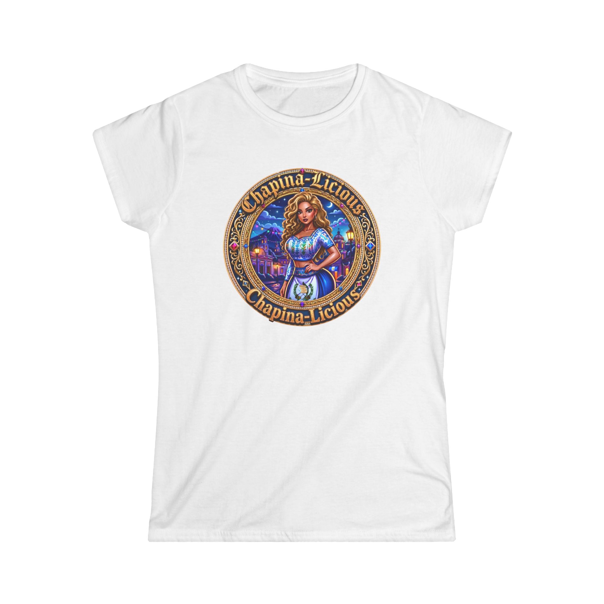 Women's Tee - "Chapina-Licious" Vintage Latin Girl Graphic
