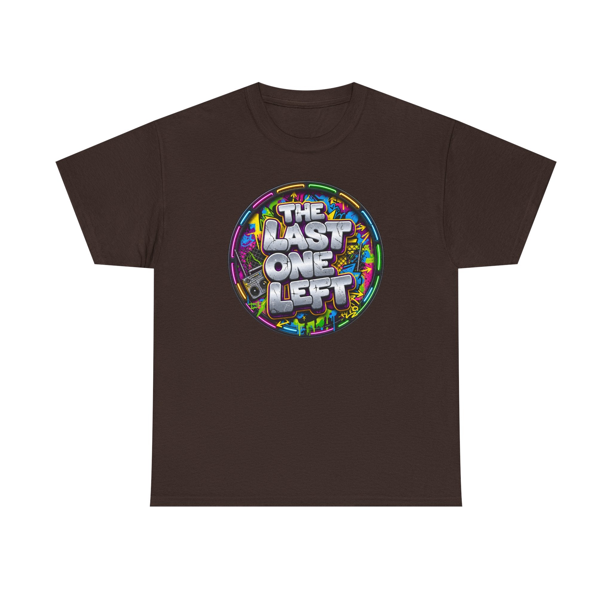 Graphic Tee - "The Last One Left" Colorful Retro Badge