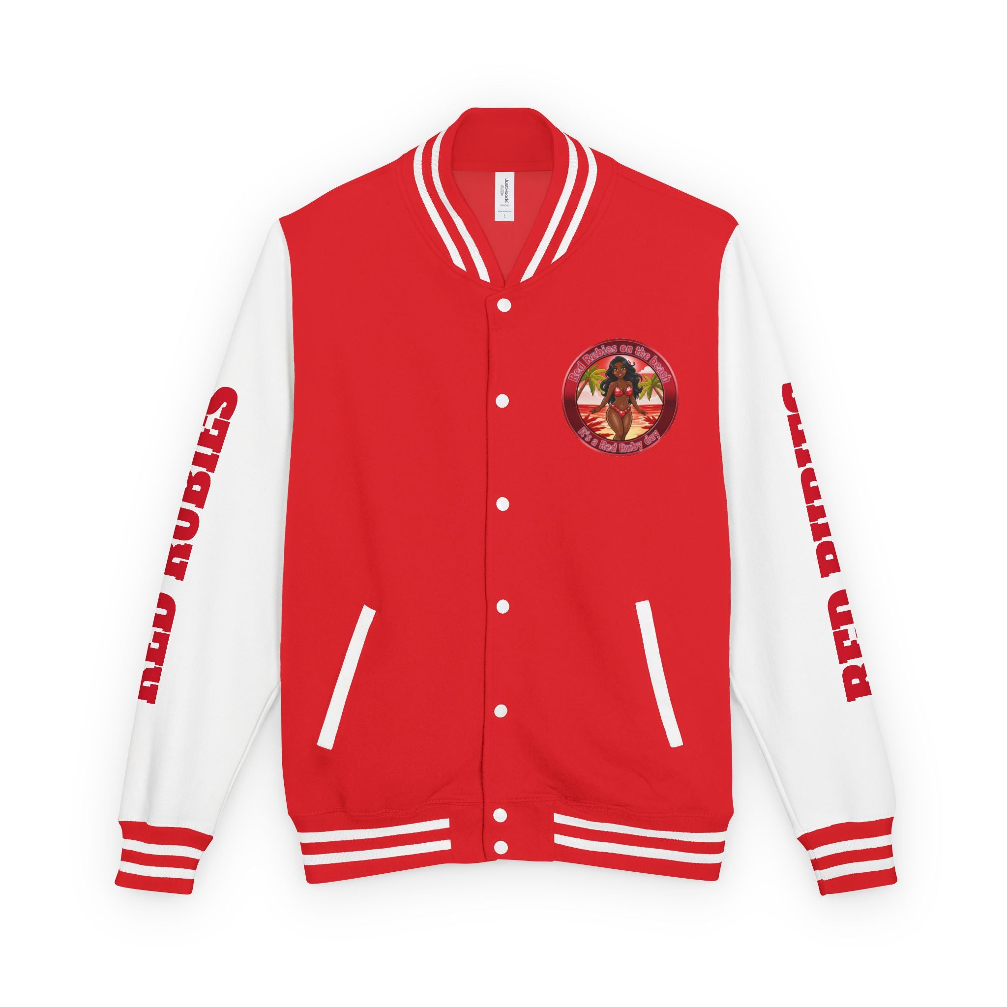 Letter Us- " It's A Rubie Day"-Retro Island Pinup Red & White