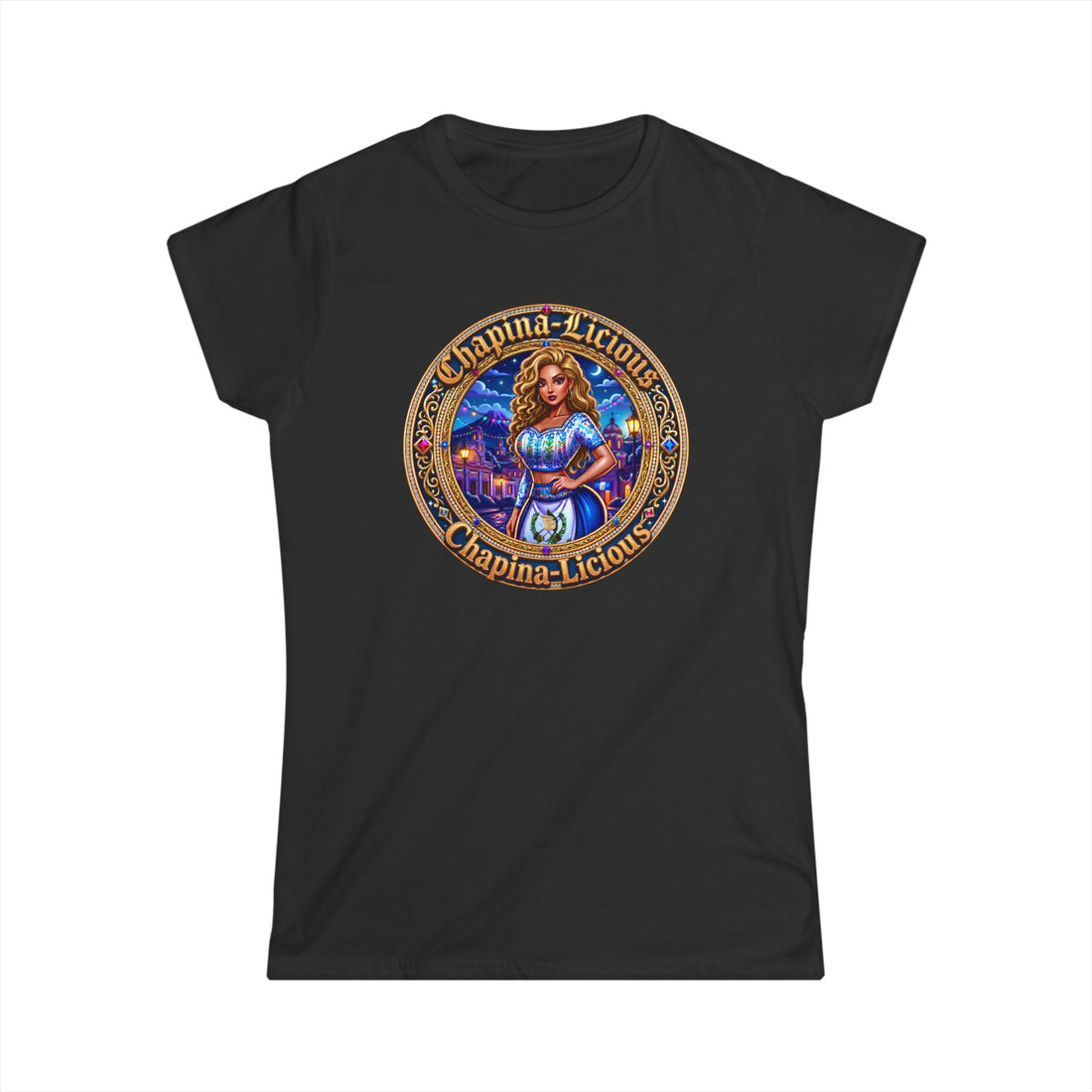 Women's Tee - "Chapina-Licious" Vintage Latin Girl Graphic