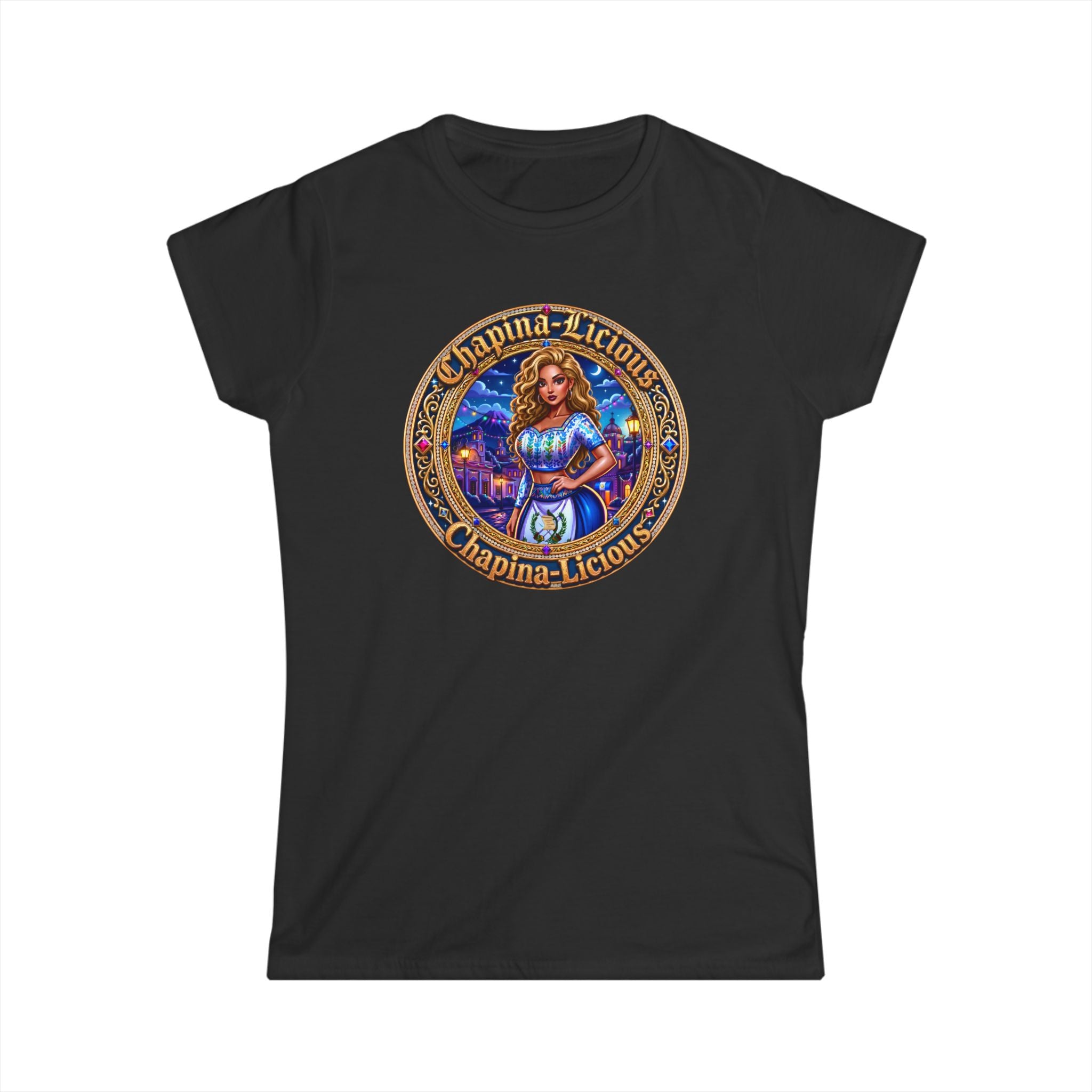 Women's Tee - "Chapina-Licious" Vintage Latin Girl Graphic