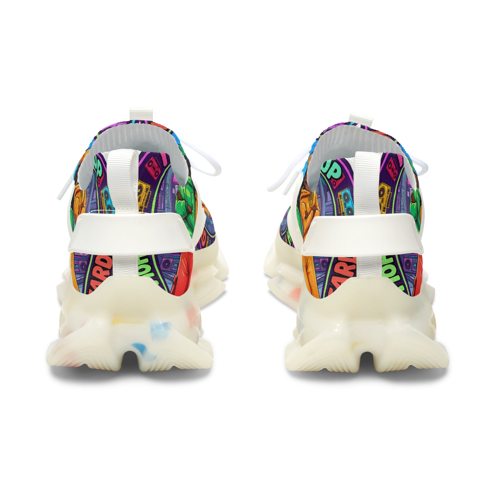 Women's Mesh Sneakers — 'Im Waiting For The Re-Up' Street Art Design