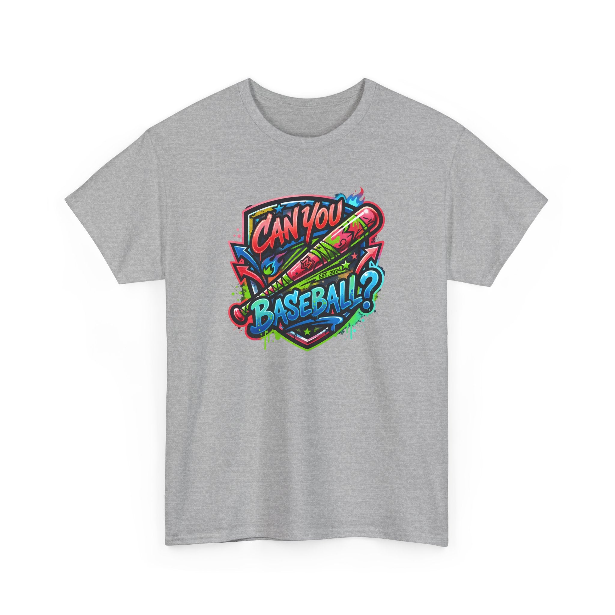 Can You Baseball? T-Shirt — Colorful Retro Baseball Graphic Tee