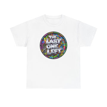 Graphic Tee - "The Last One Left" Colorful Retro Badge