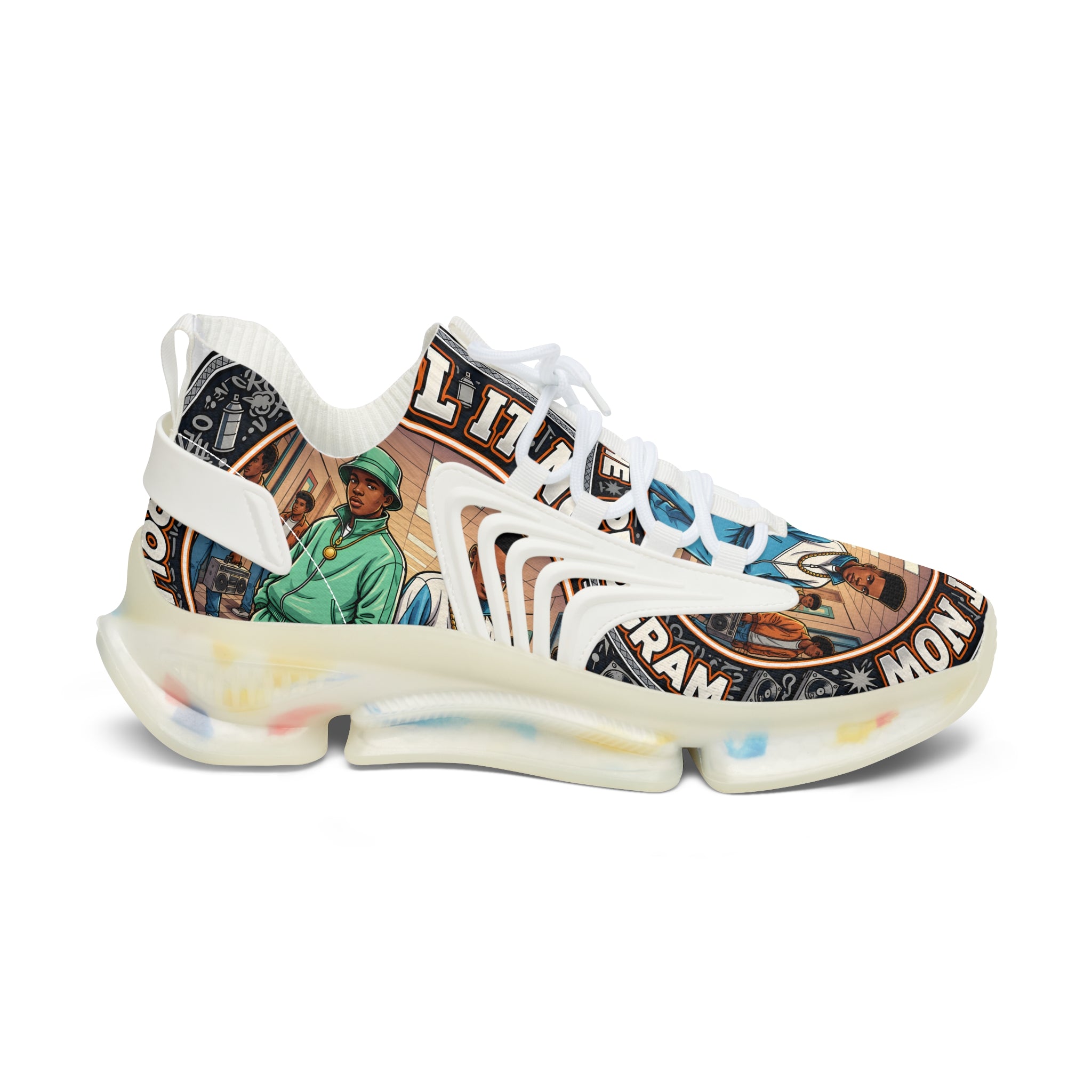 Men's Mesh Sneakers — Vintage 'Cool It Now' Graphic  Athletic Shoes