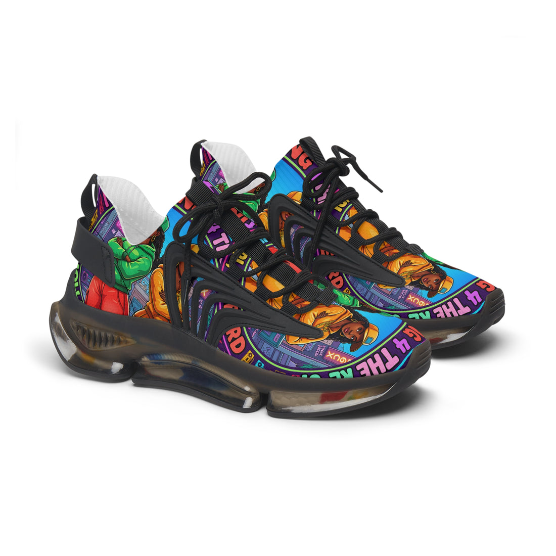 Women's Mesh Sneakers — 'Im Waiting For The Re-Up' Street Art Design