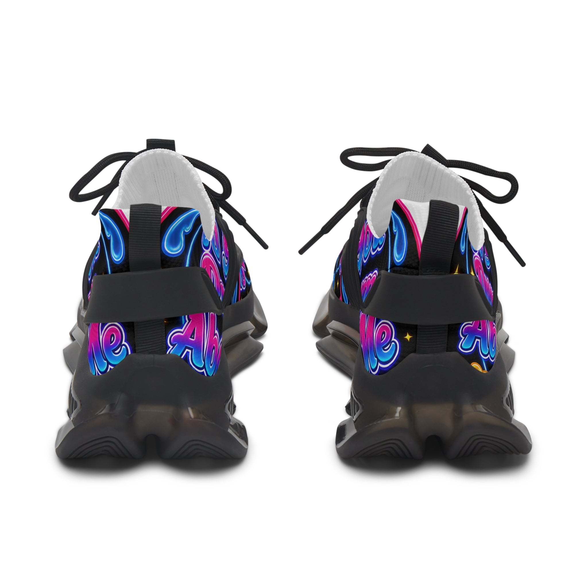 Mesh Sneakers — Neon Dream Graphic Women's Athletic Shoes