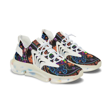 Women's Mesh Sneakers — Colorful Afrocentric Art Print Athletic Shoes