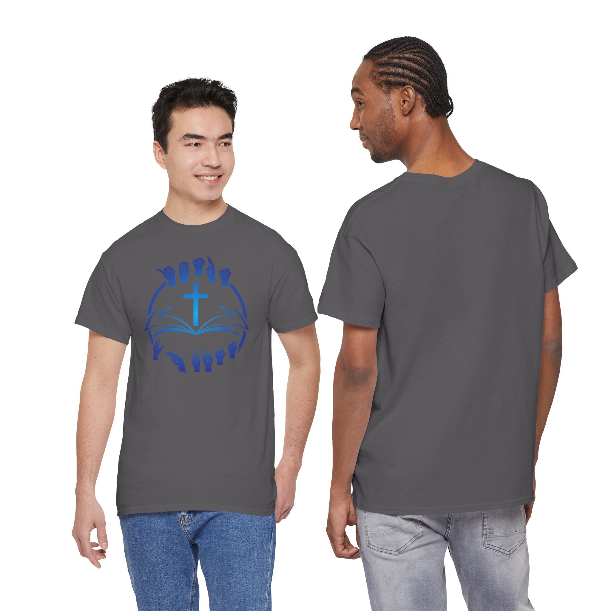 "Christian Bible Cross Sign Language "T-Shirt — Faith Prayer Hands Tee